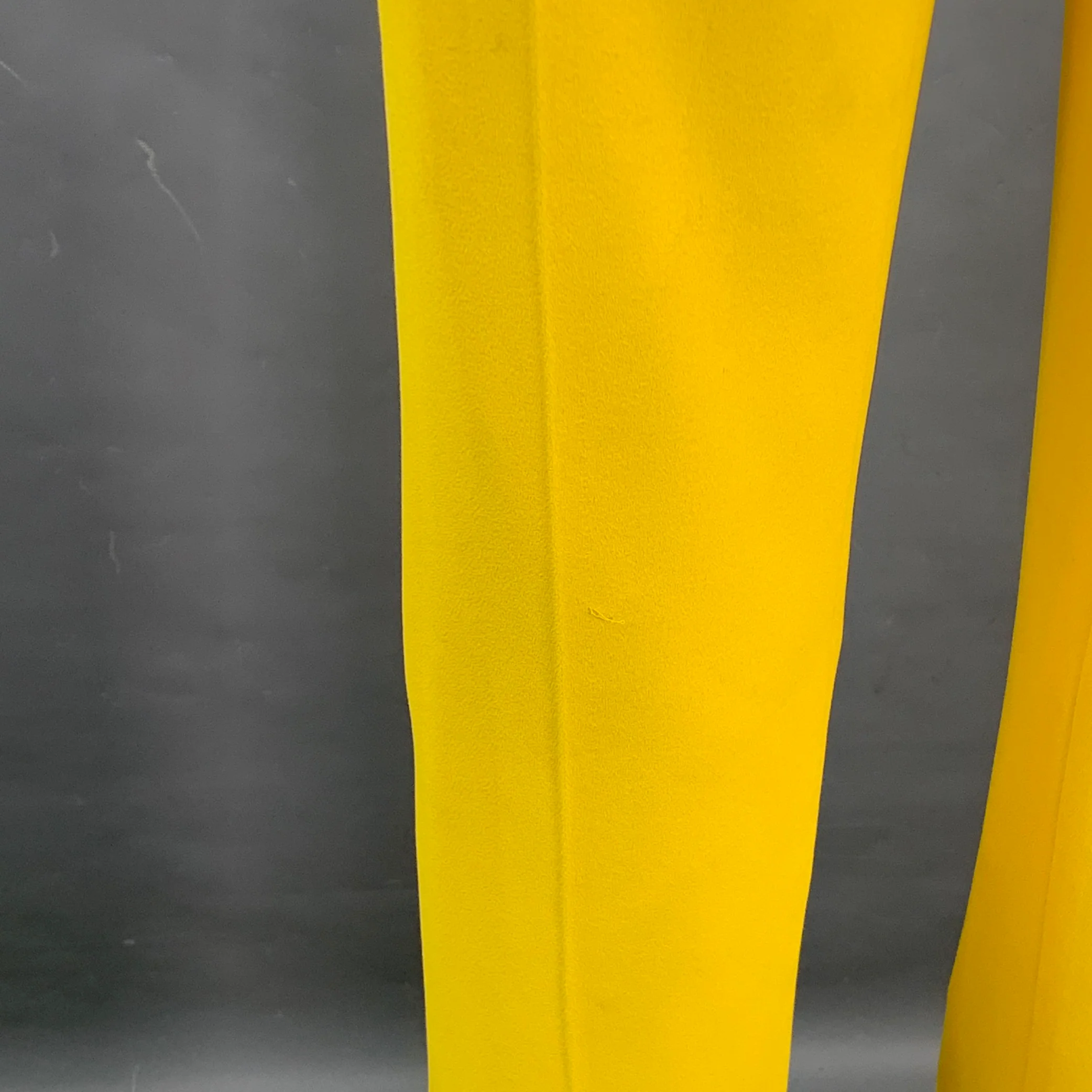 RALPH LAUREN COLLECTION Size 4 Yellow Crepe Tapered Flat Front Zip Fly Dress Pants - Image 6
