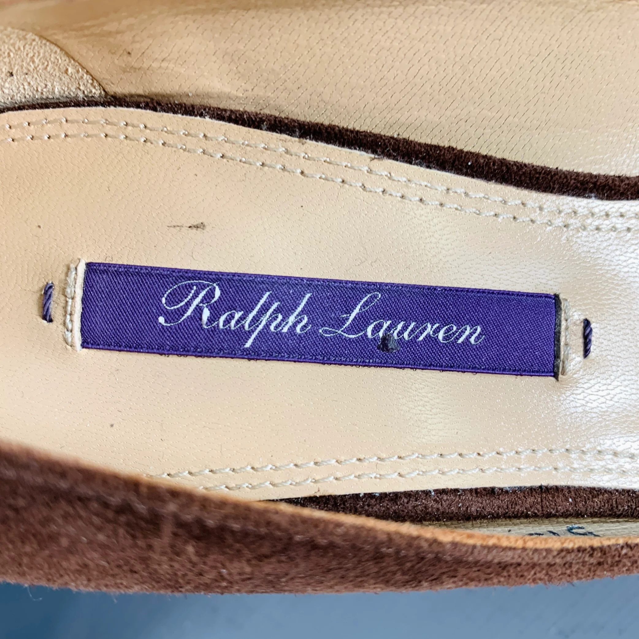 RALPH LAUREN COLLECTION Size 6.5 Brown Suede Pointed Toe Classic Pumps - Image 7