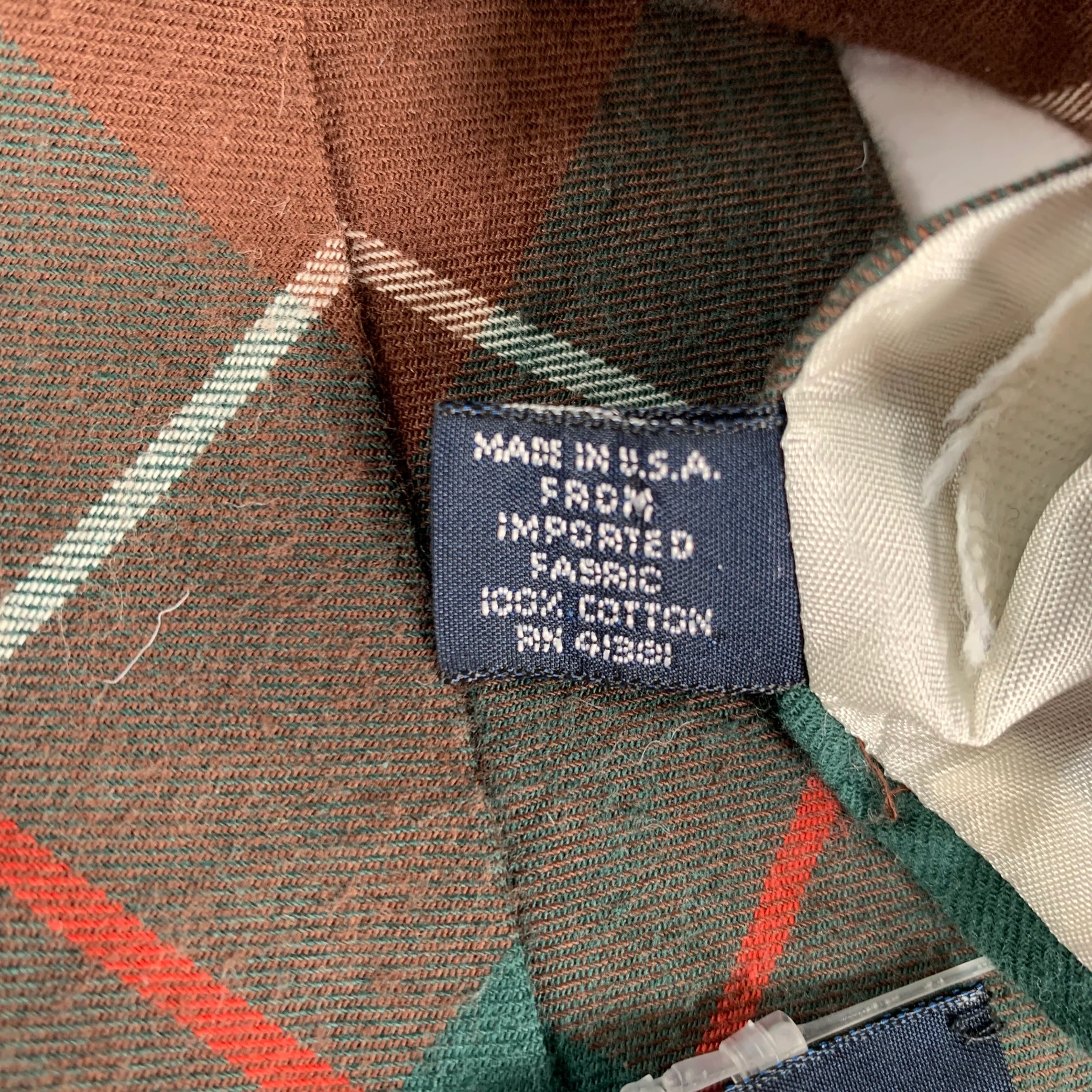 RALPH LAUREN Green Multi Color Plaid Cotton Tie - Image 5
