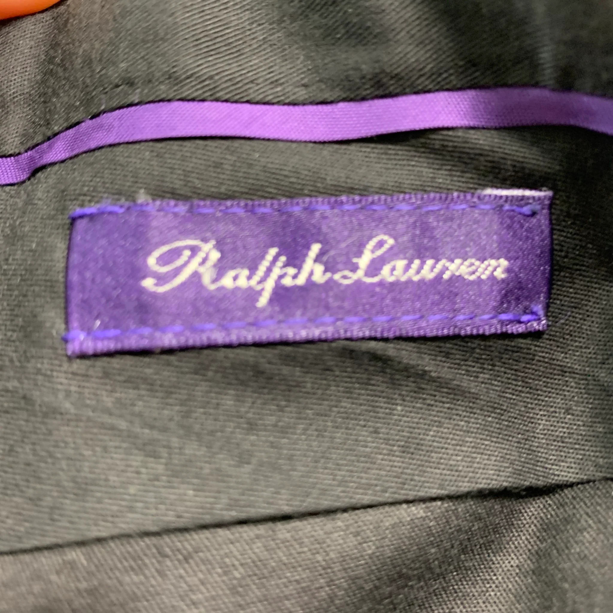 RALPH LAUREN Size 36 Black Twill Wool Flat Front Dress Pants - Image 4