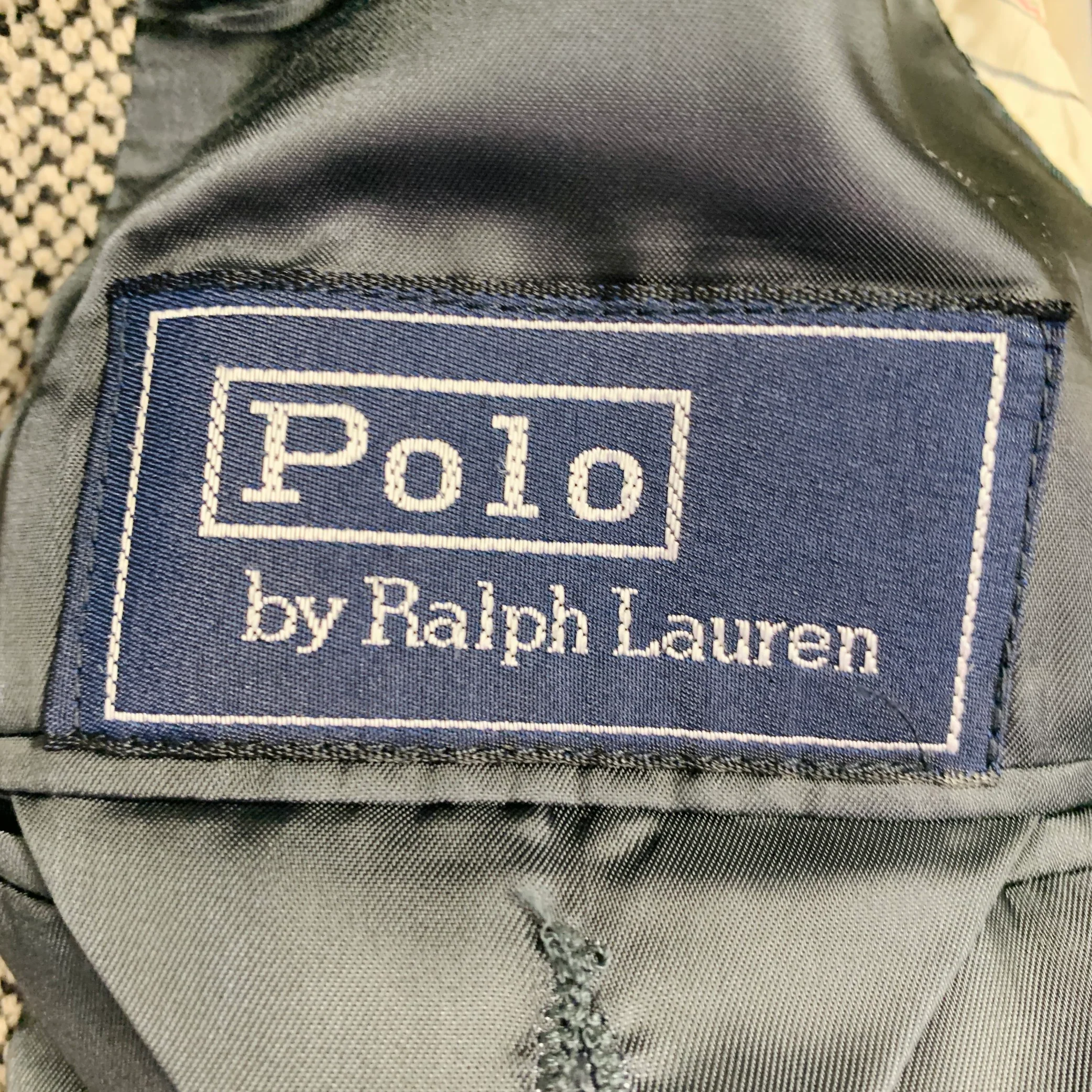 RALPH LAUREN Size 38 Regular Black Beige Tweed Wool Notch Lapel Suit - Image 11