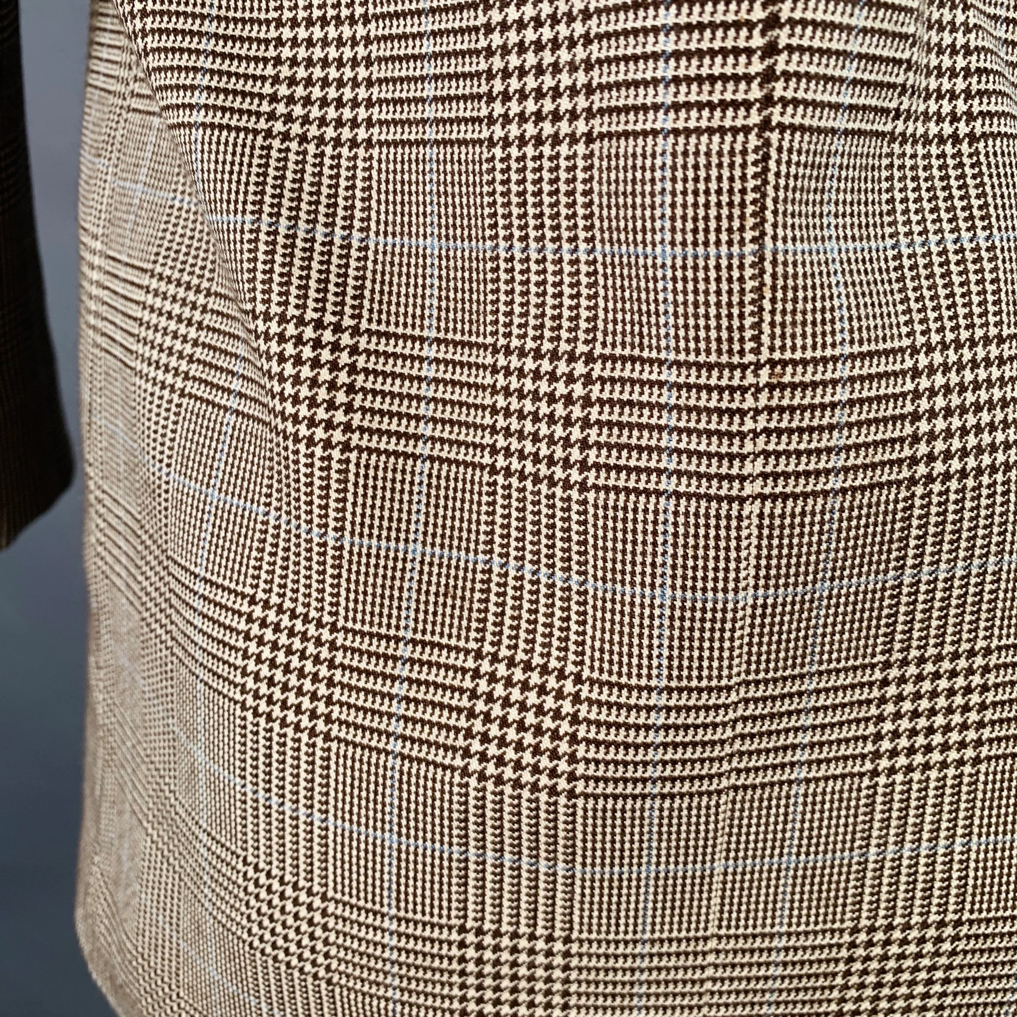 RALPH LAUREN Size 38 Regular Brown Beige Plaid Cashmere Silk Sport Coat - Image 6