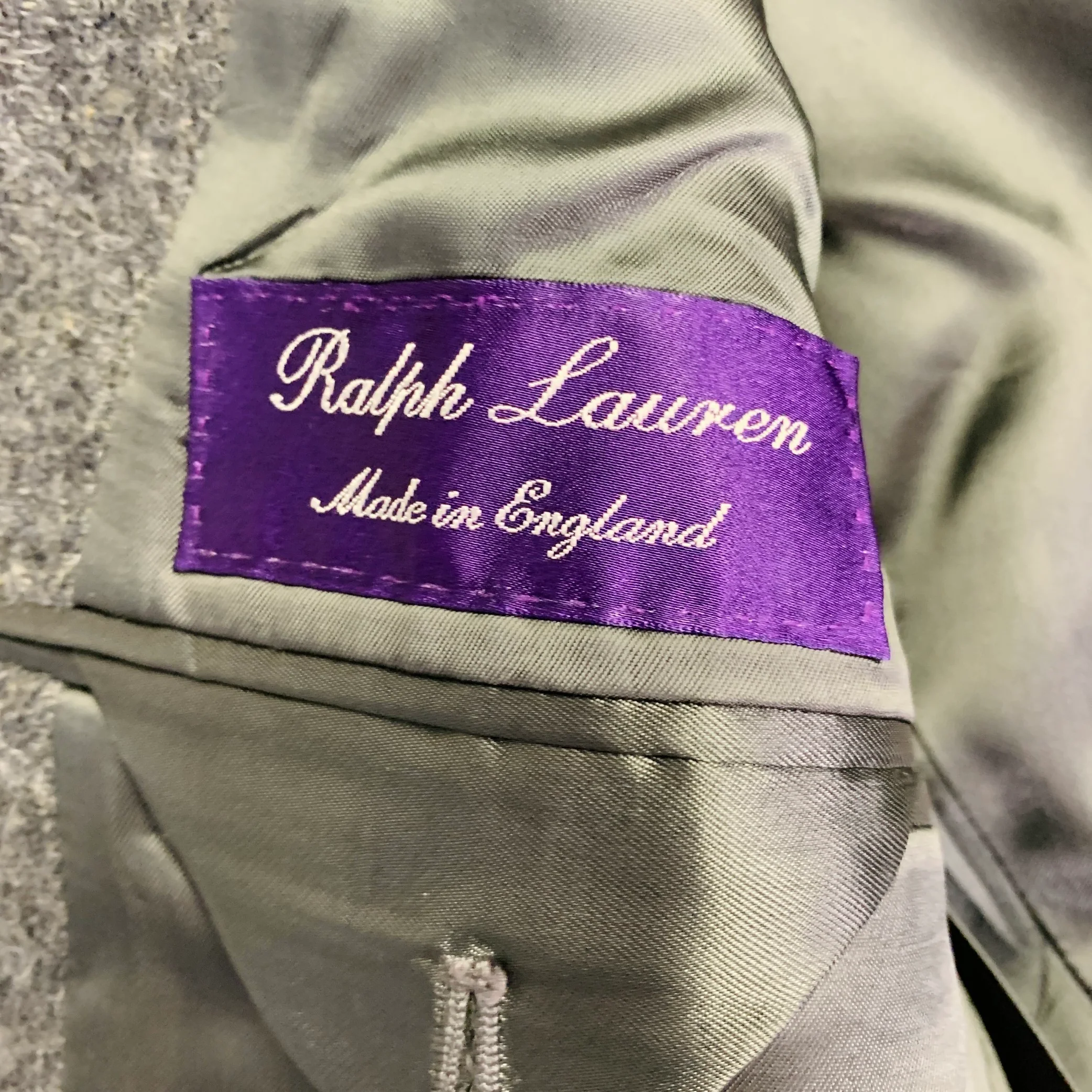 RALPH LAUREN Size 38 Regular Grey Black Heather Notch Lapel Sport Coat - Image 7