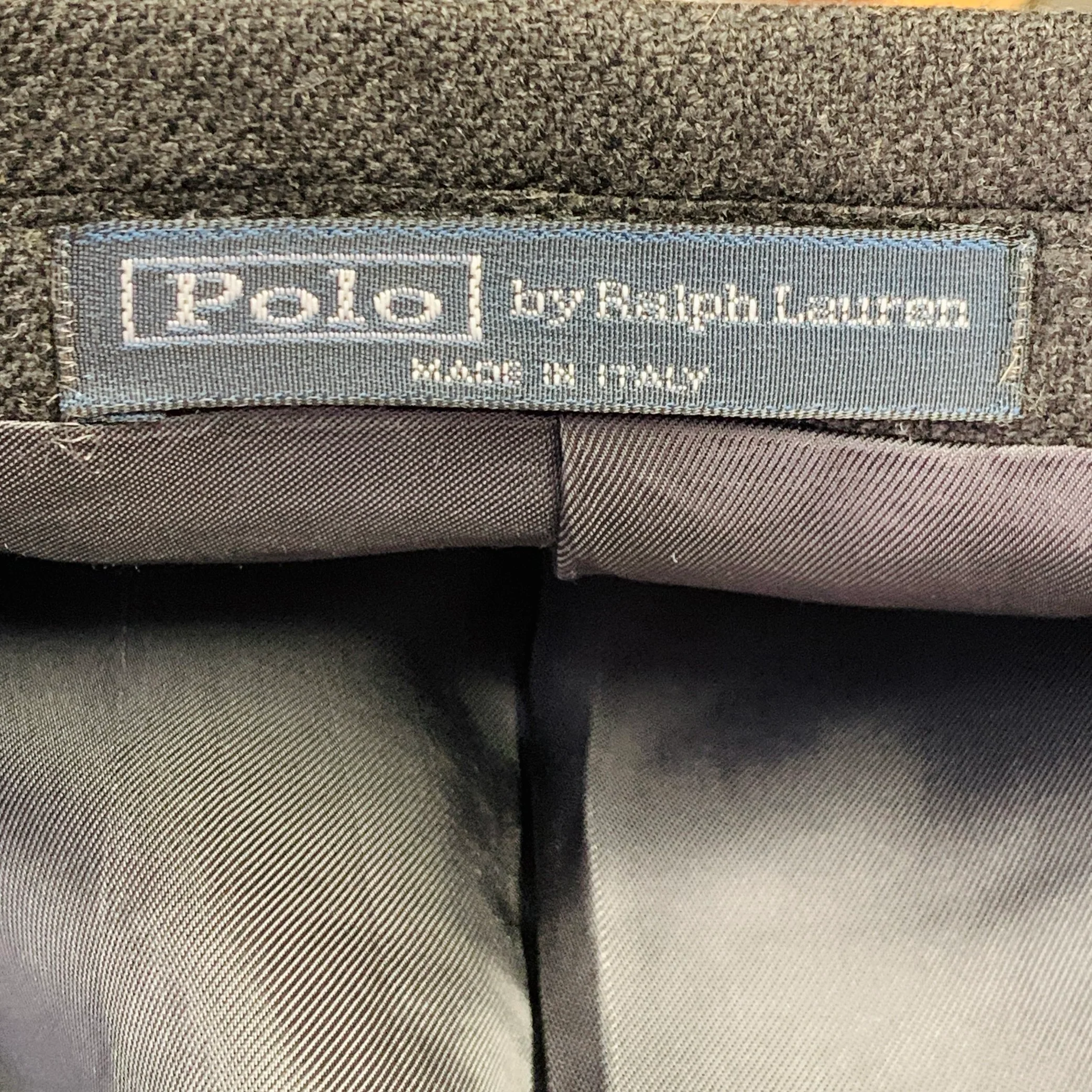 RALPH LAUREN Size 38 Regular Grey Black Woven Wool Notch Lapel Sport Coat - Image 11