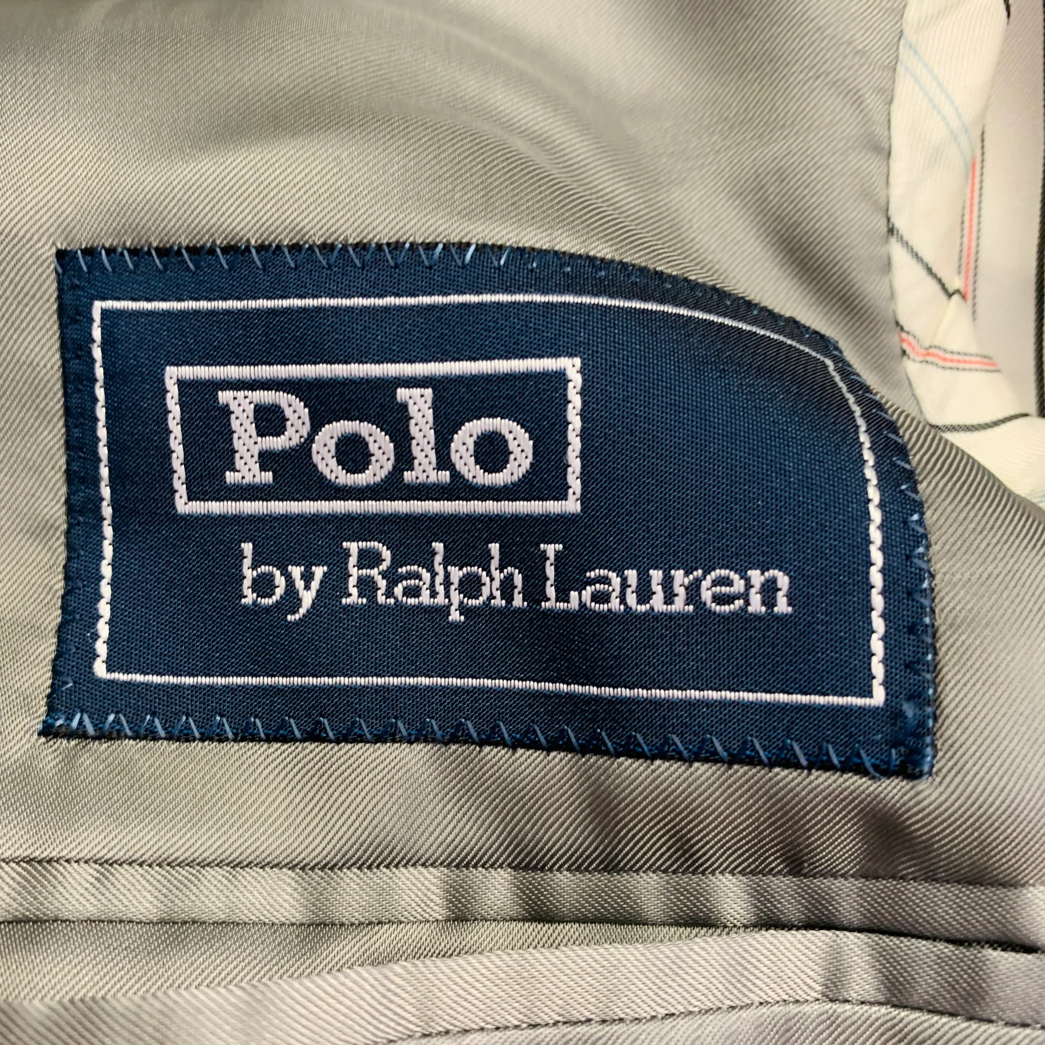 RALPH LAUREN Size 38 Regular Grey Light Grey Wool Notch Lapel Suit - Image 10