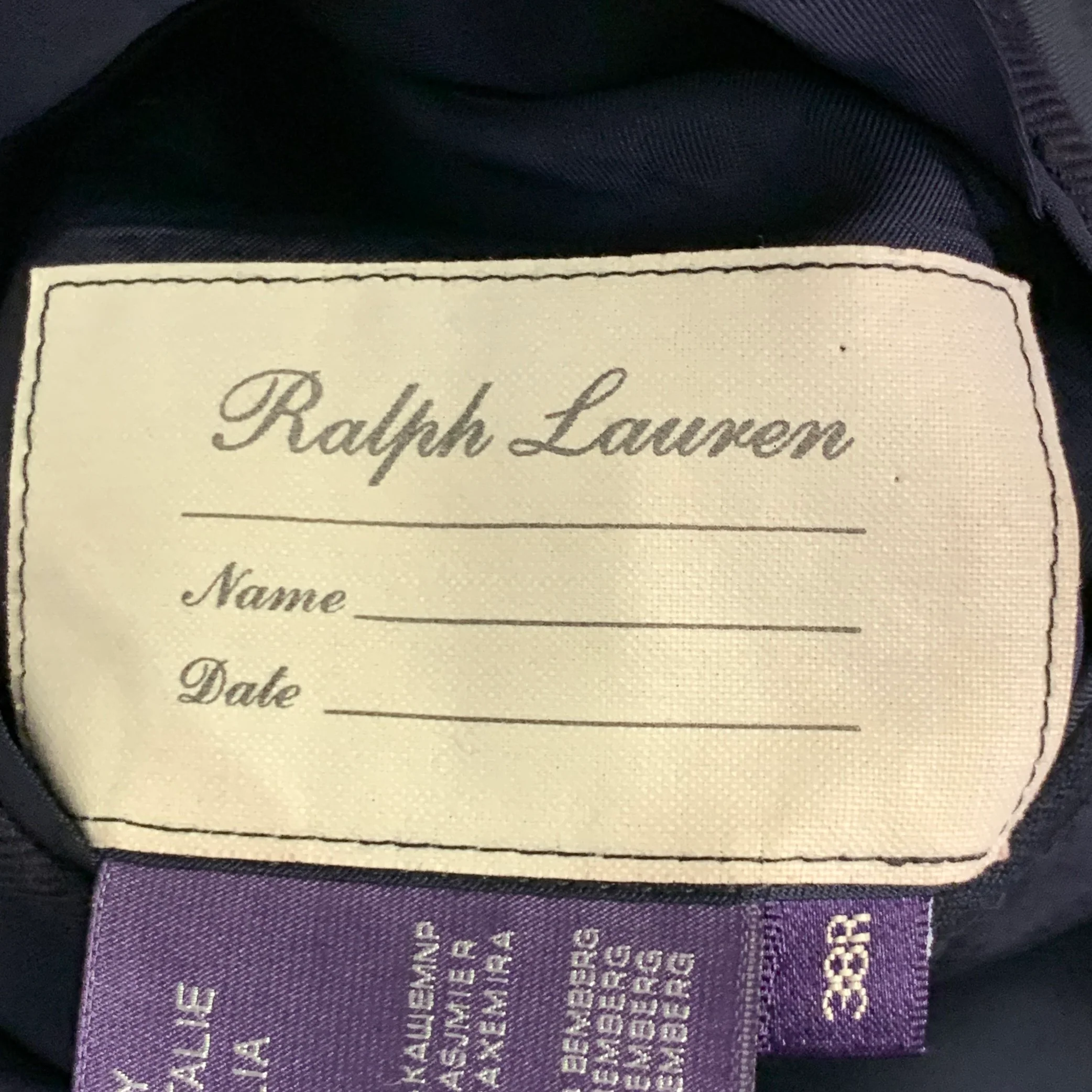 RALPH LAUREN Size 38 Regular Navy Cashmere Double Breasted Sport Coat - Image 15