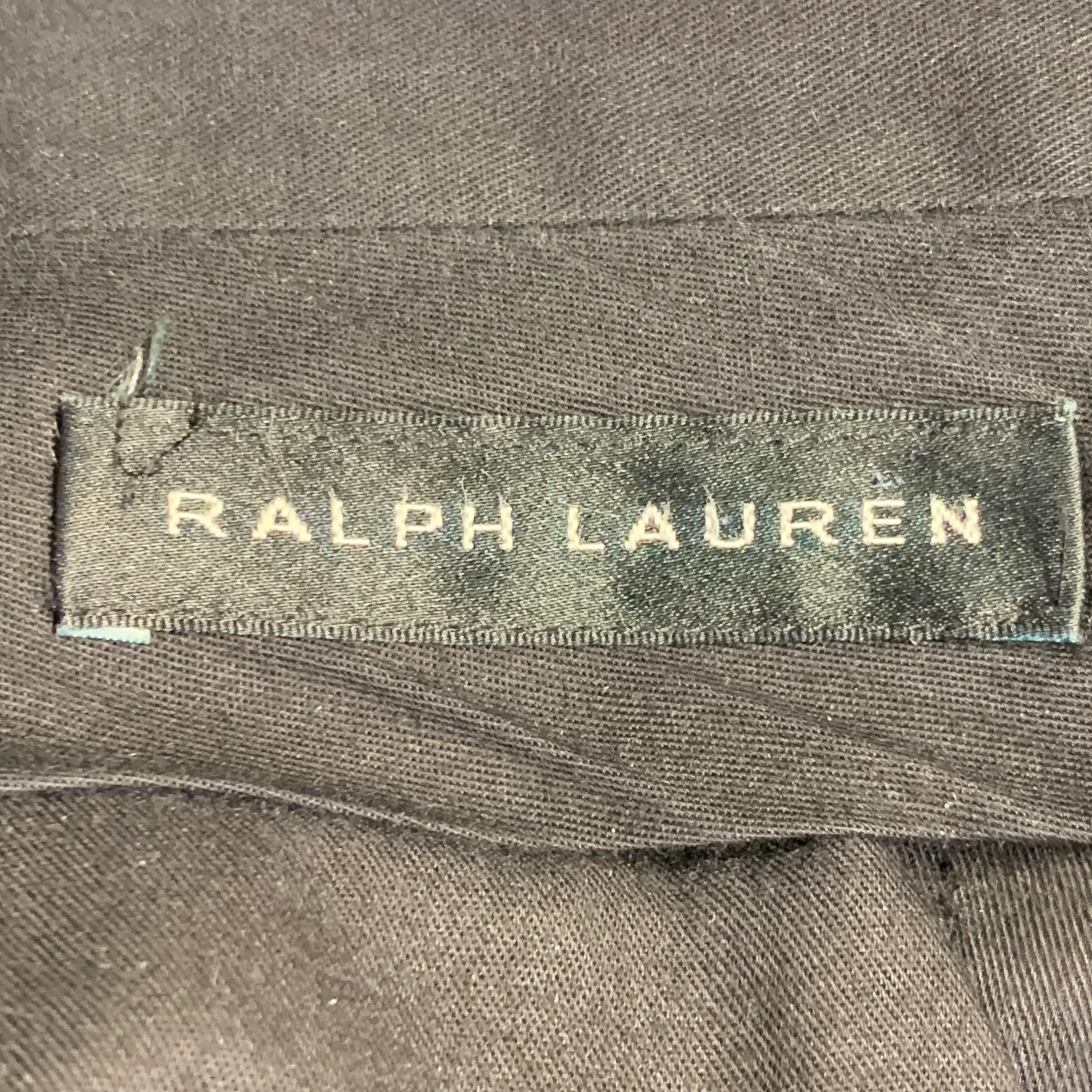 RALPH LAUREN Size 40 Navy Grey Stripe Virgin Wool Notch Lapel Suit - Image 11