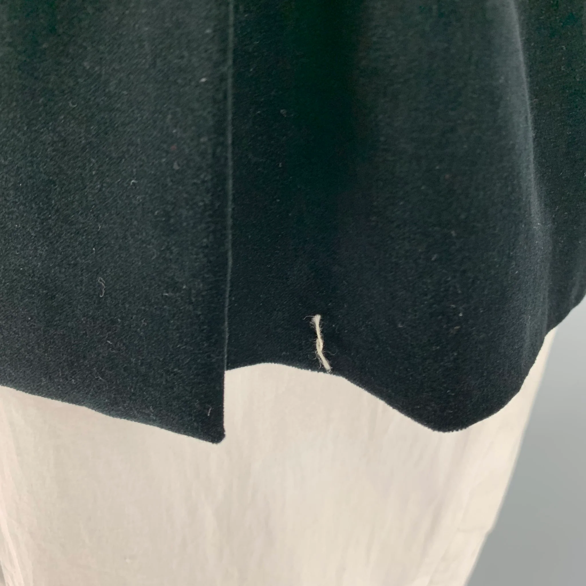 RALPH LAUREN Size 42 Black Solid Cotton Velvet Notch Lapel Sport Coat - Image 4