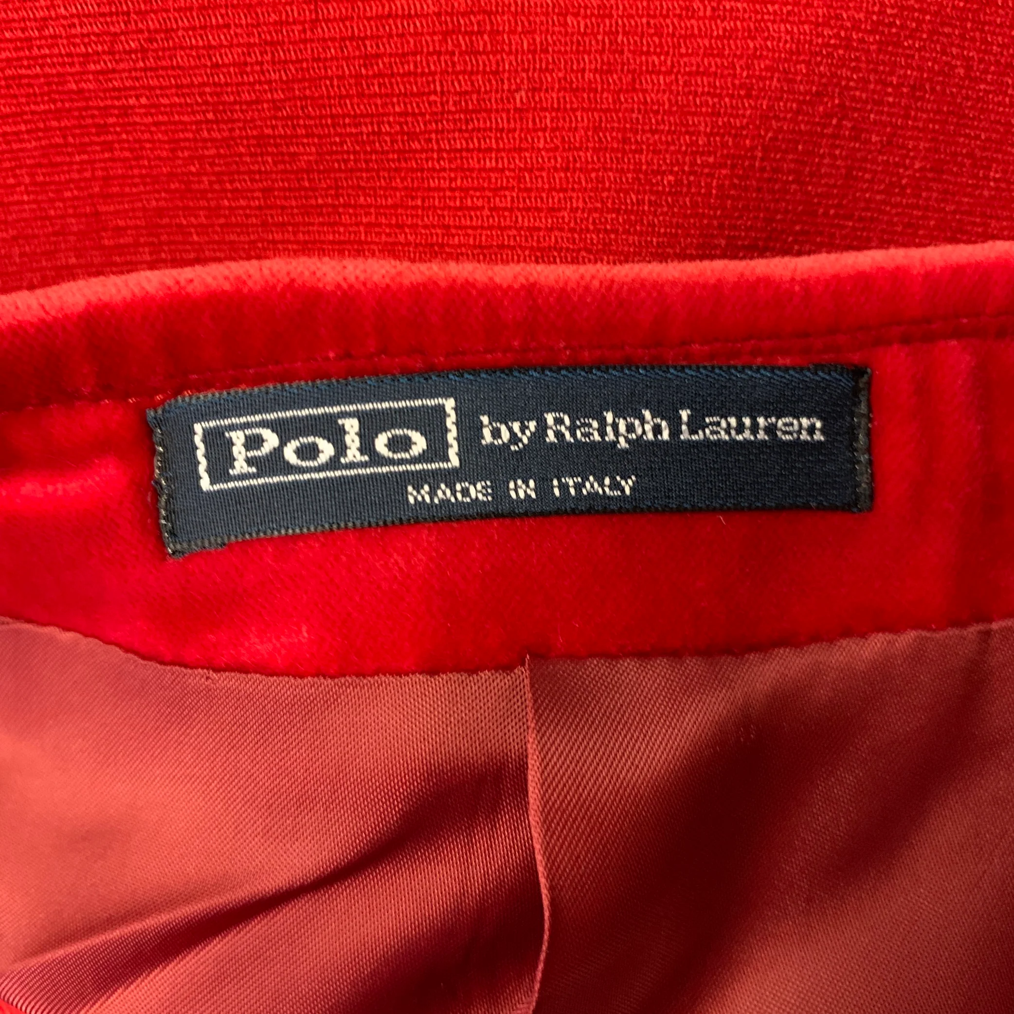 RALPH LAUREN Size 44 Red Wool Notch Lapel Sport Coat - Image 7