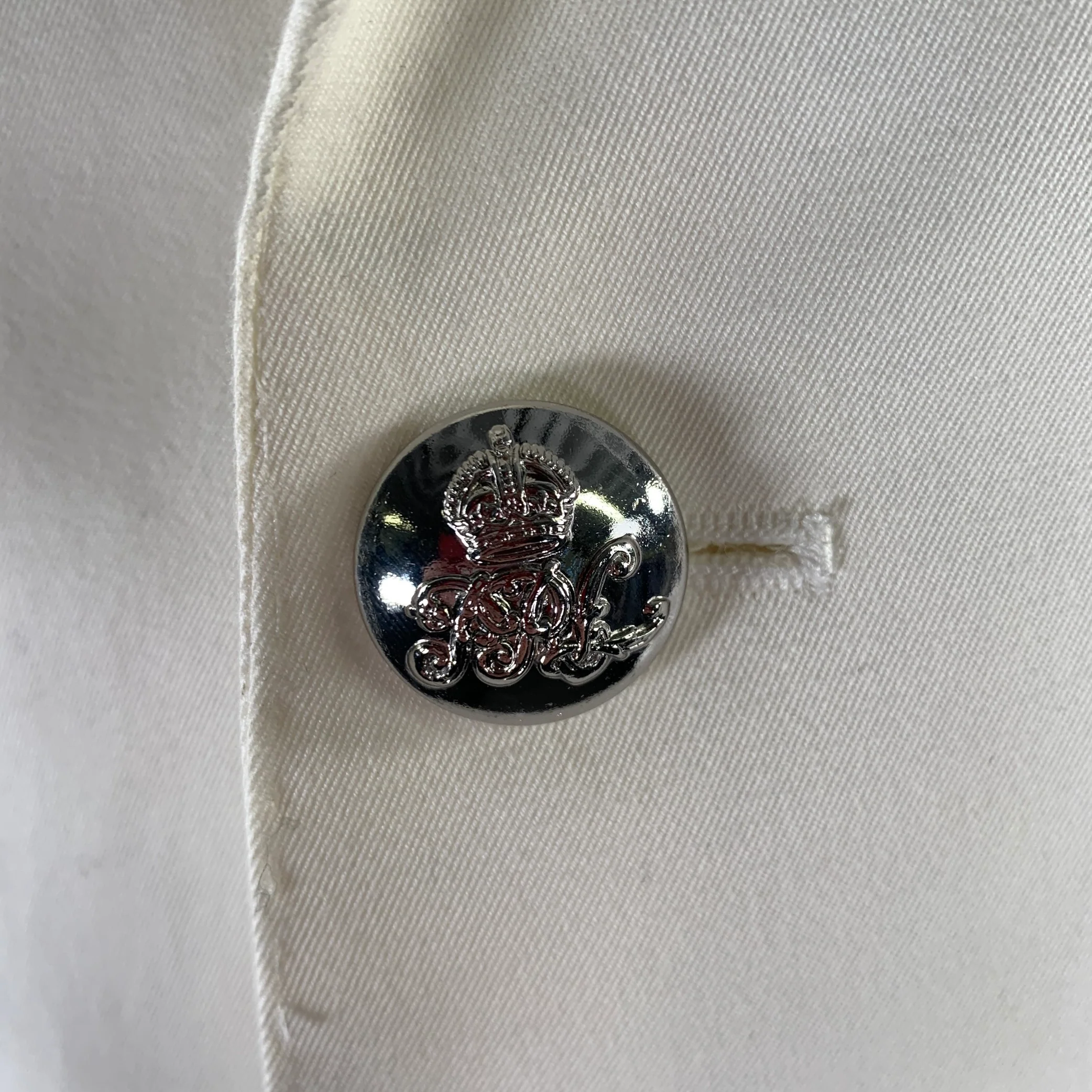RALPH LAUREN Size 46 White Cotton Notch Lapel Sport Coat - Image 2