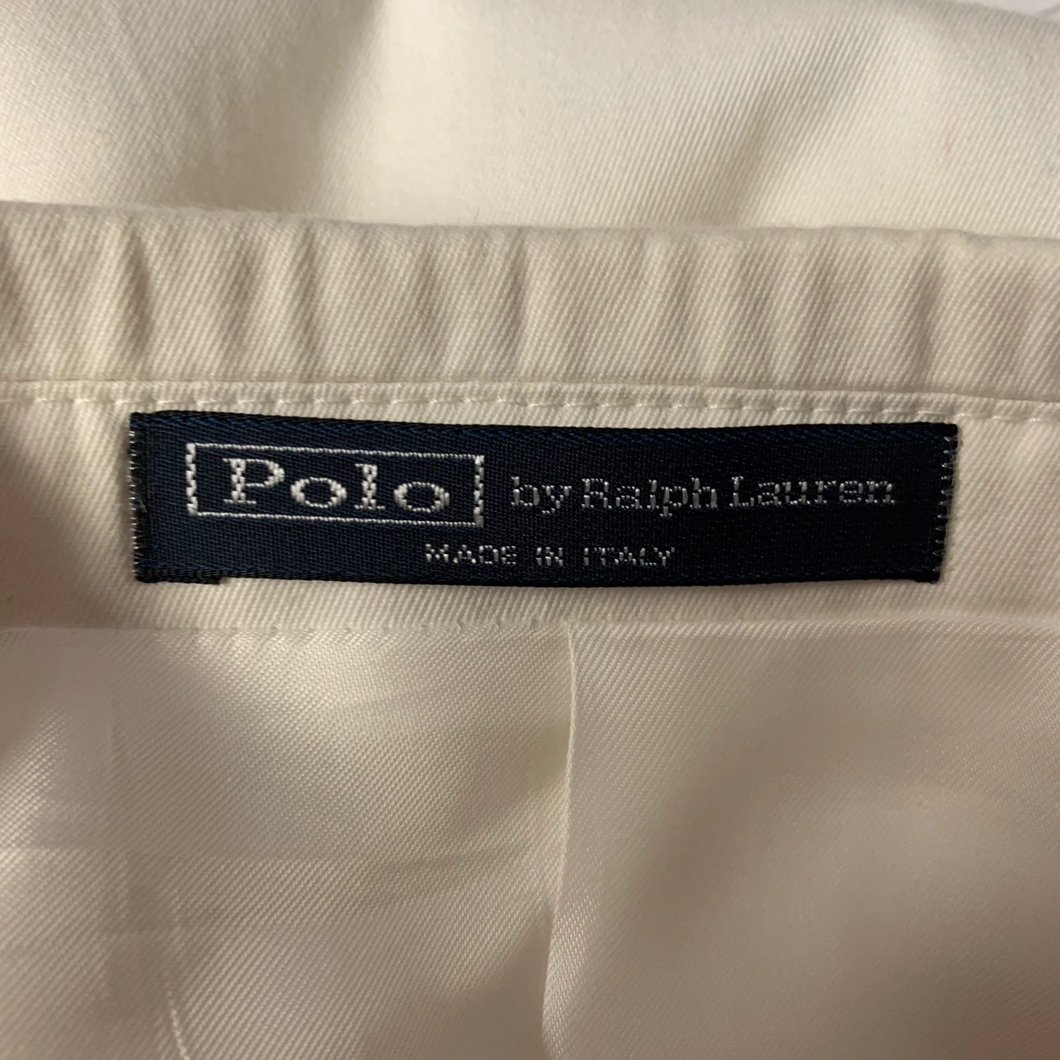 RALPH LAUREN Size 46 White Cotton Notch Lapel Sport Coat - Image 5