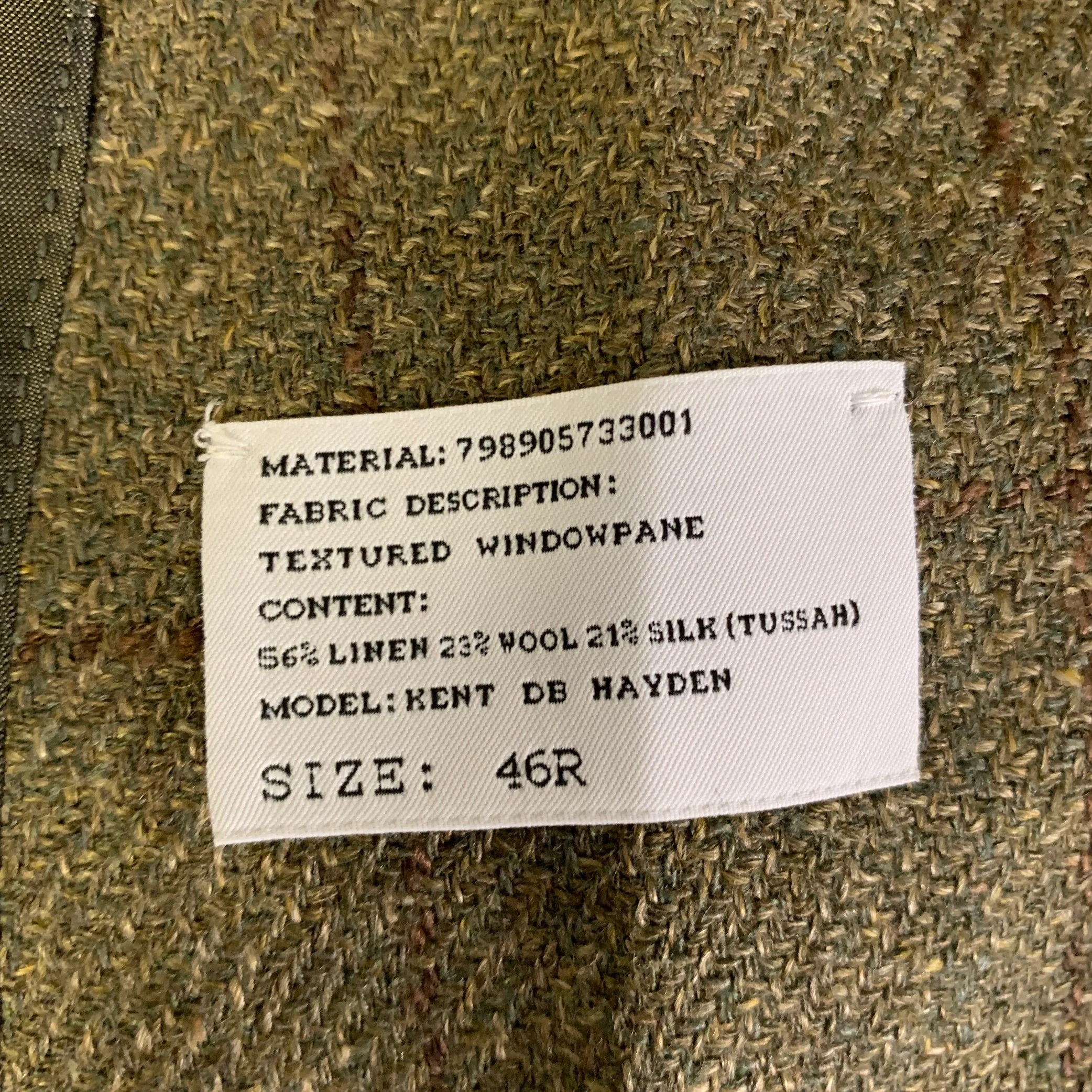 RALPH LAUREN Size 46R Green Brown Window Pane Wool Linen Silk Sport Coat - Image 10