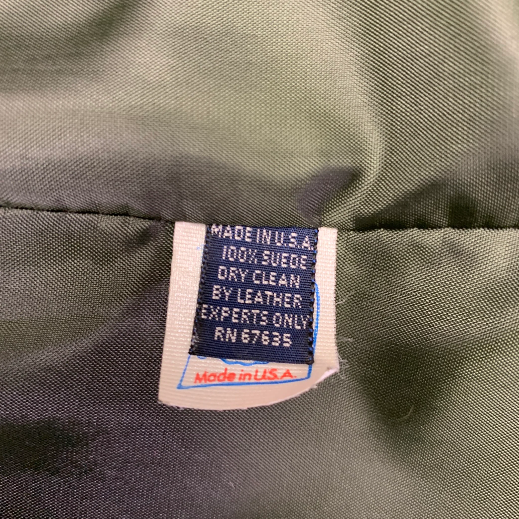 RALPH LAUREN Size 6 Green Suede Pleated Single Breasted Jacket - Image 7