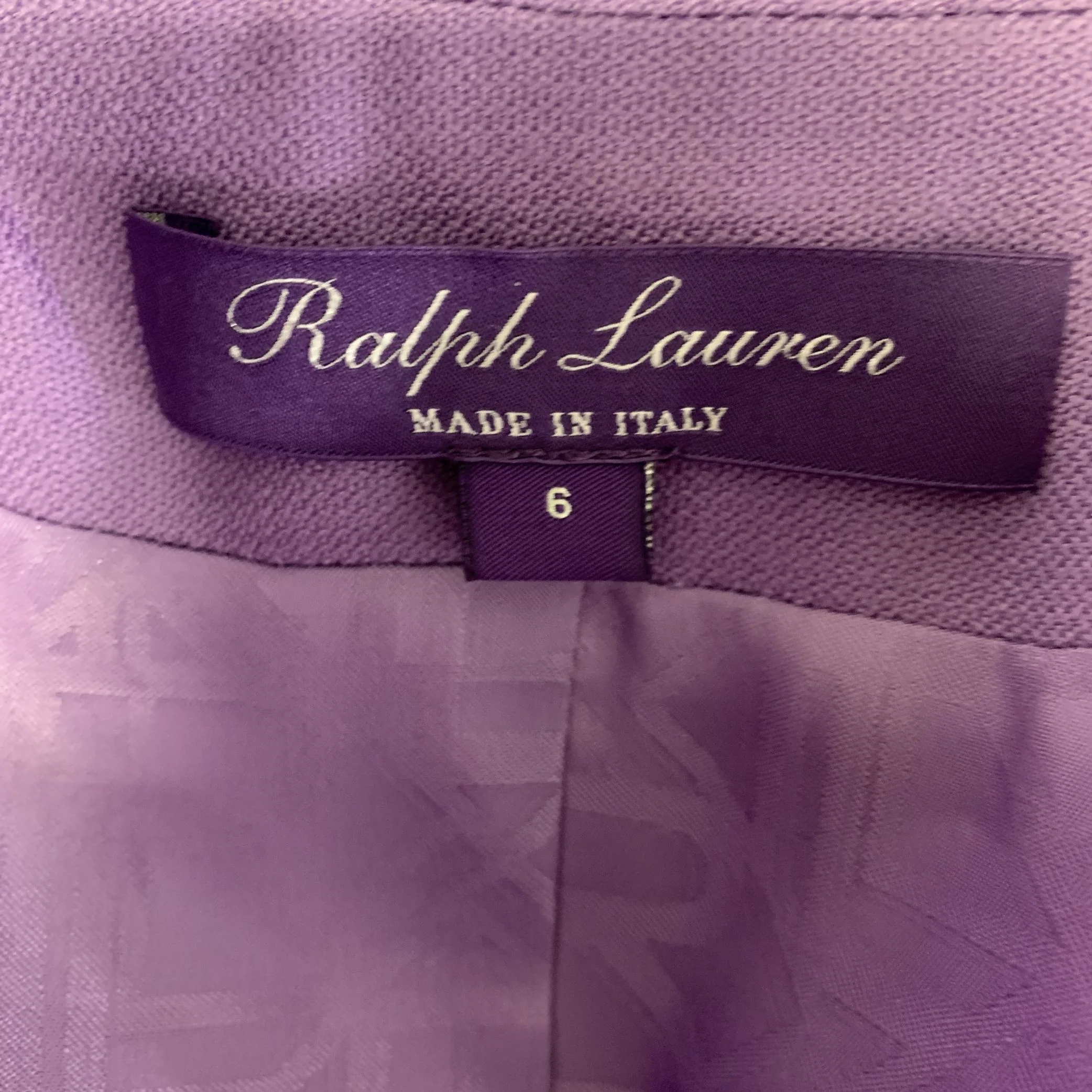 RALPH LAUREN Size 6 Purple Lavender Wool Blend Jacket - Image 5