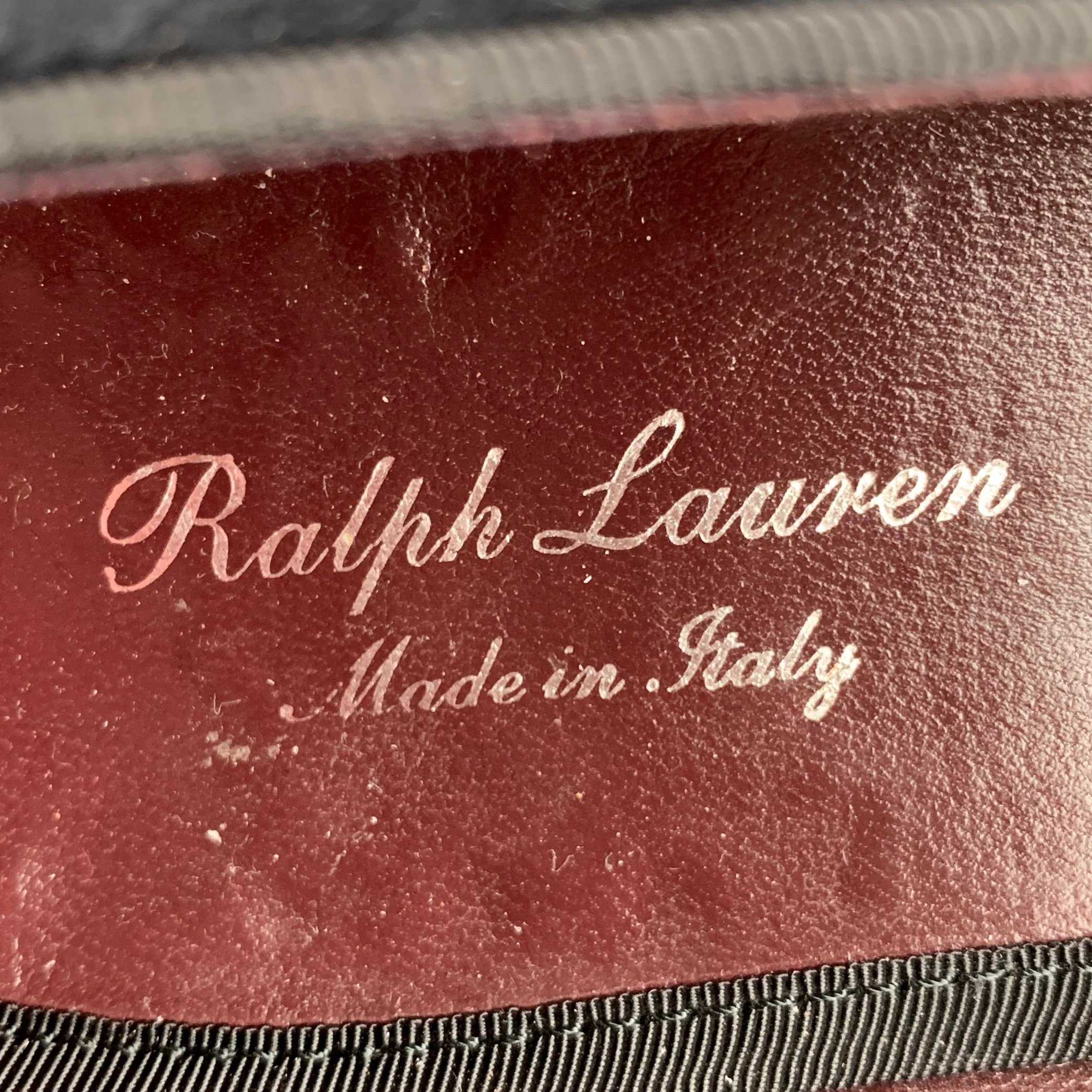 RALPH LAUREN Size 9 Black Textured Velvet Slip On Loafers - Image 7
