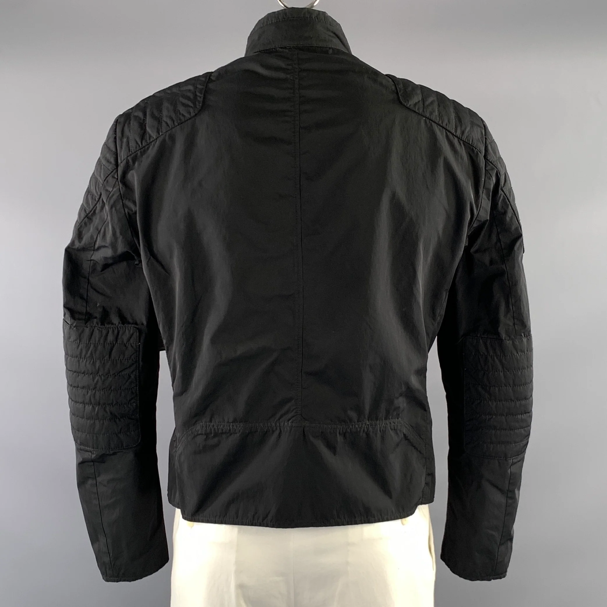 RALPH LAUREN Size L Black 0200011323 0553907 Textured Nylon cotton Jacket - Image 3