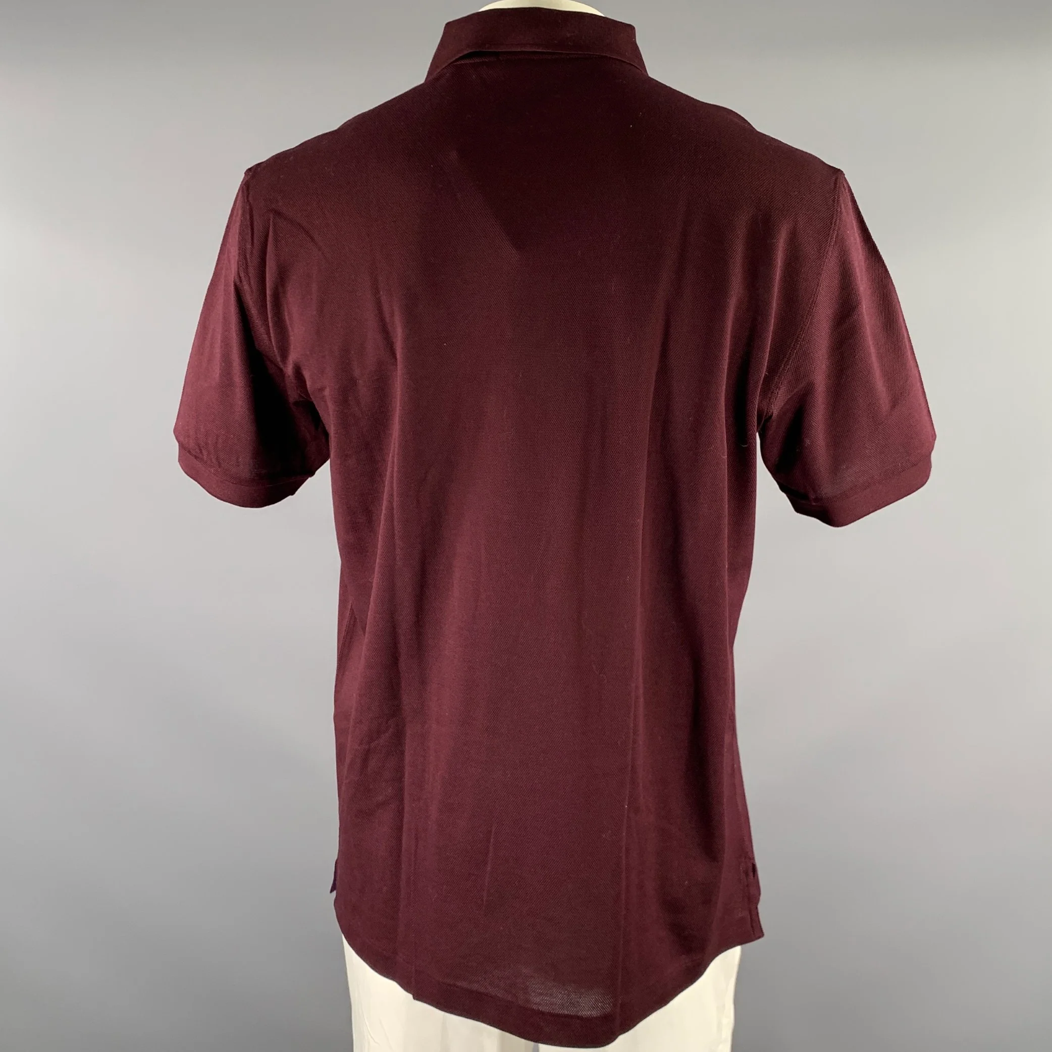 RALPH LAUREN Size L Burgundy Cotton Polo Polo - Image 4