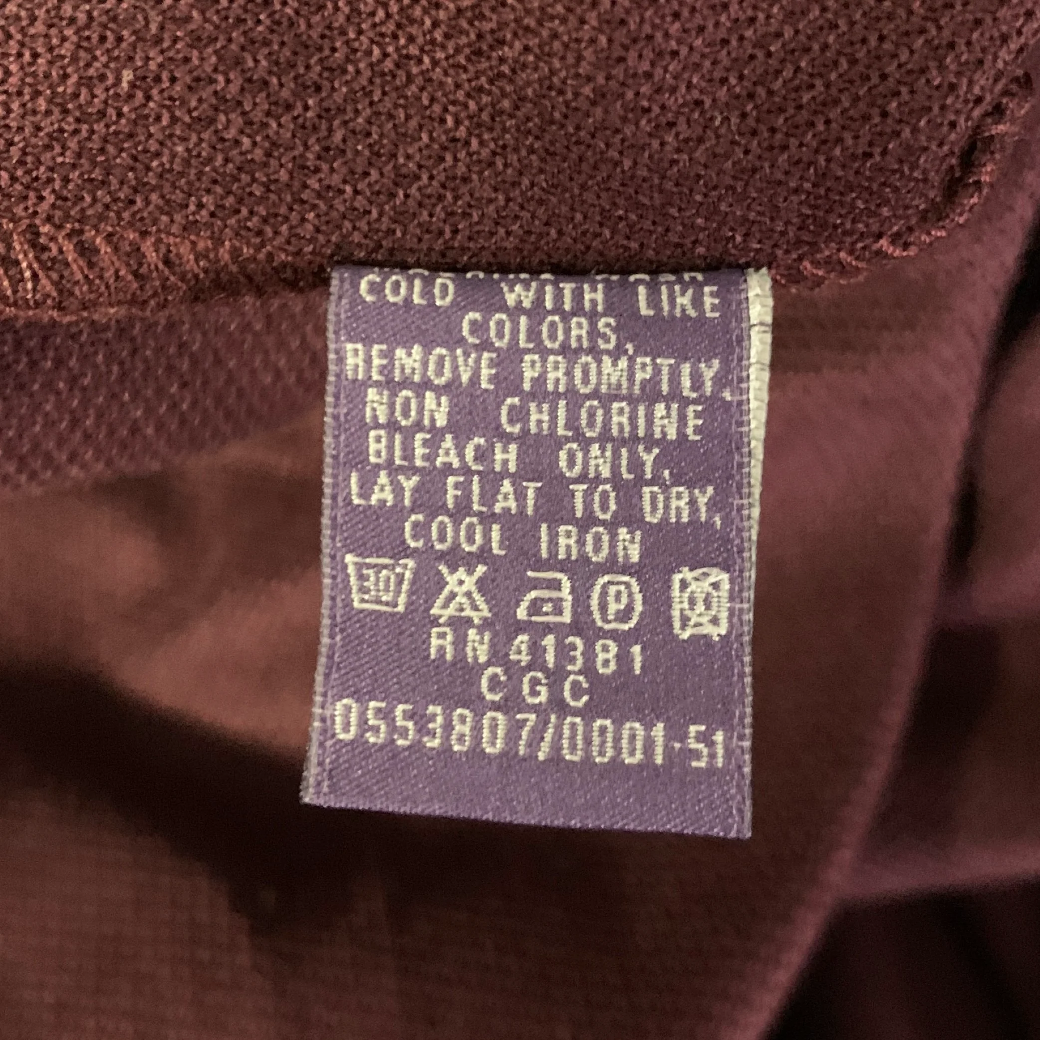 RALPH LAUREN Size L Burgundy Cotton Polo Polo - Image 6