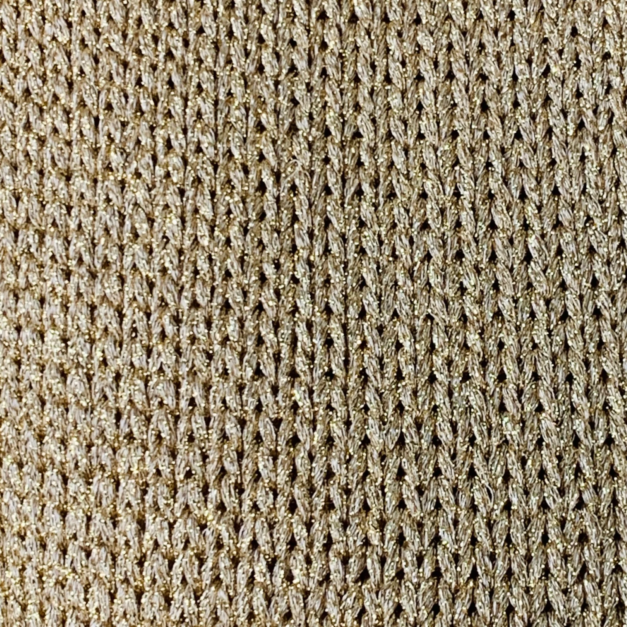 RALPH LAUREN Size L Gold Metallic Knit Belted Cardigan - Image 2