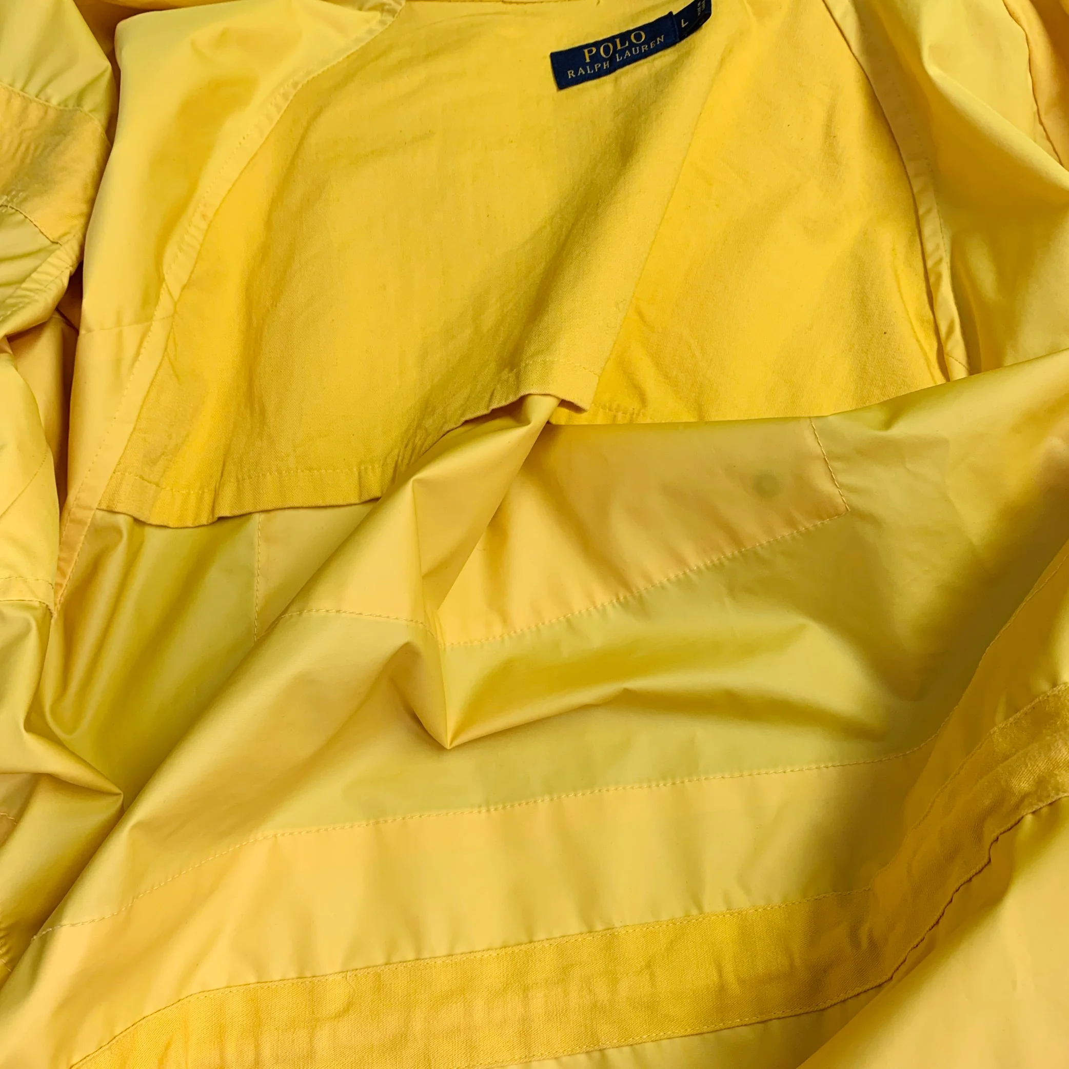 RALPH LAUREN Size L Yellow Polyester Hooded Utility Jacket - Image 12