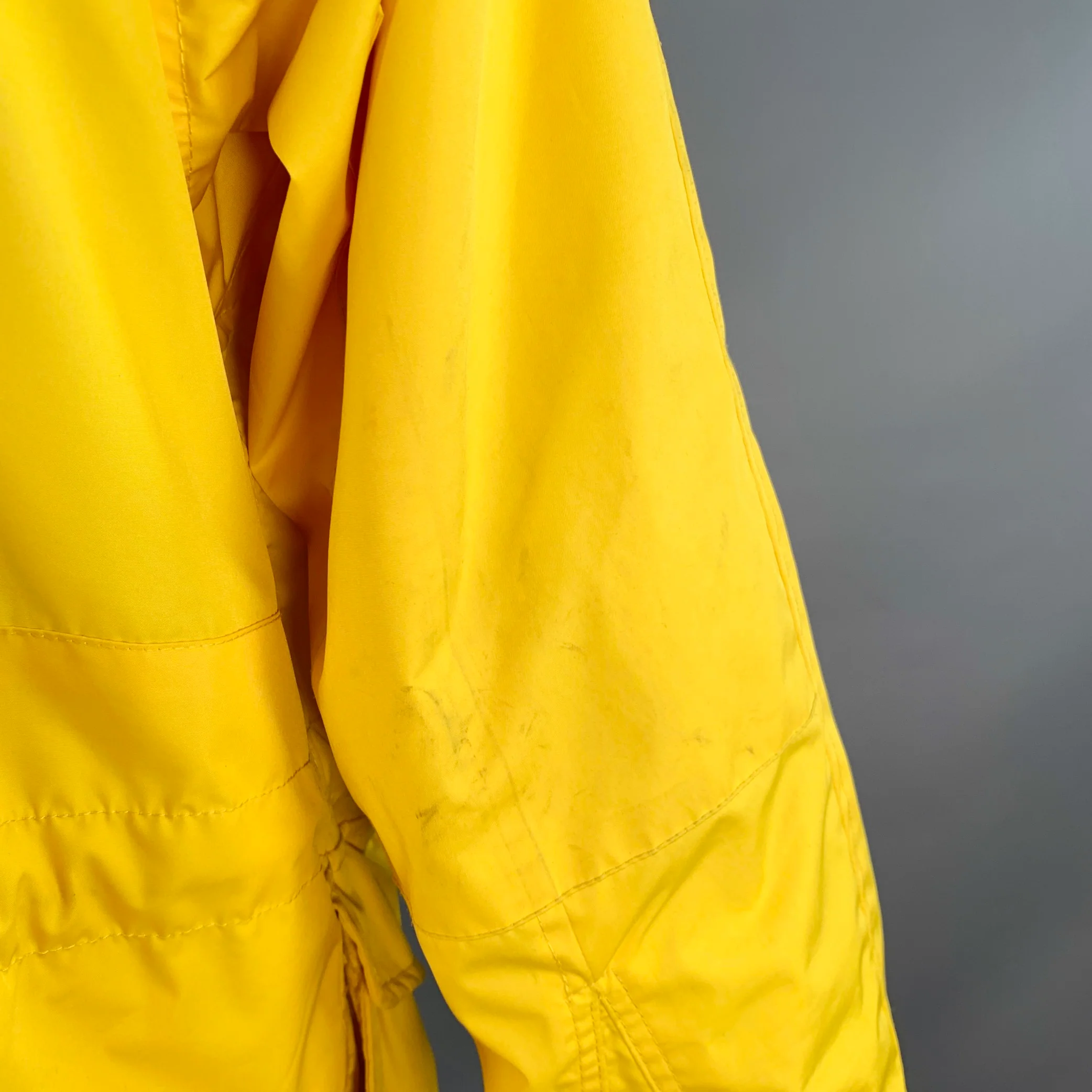 RALPH LAUREN Size L Yellow Polyester Hooded Utility Jacket - Image 6