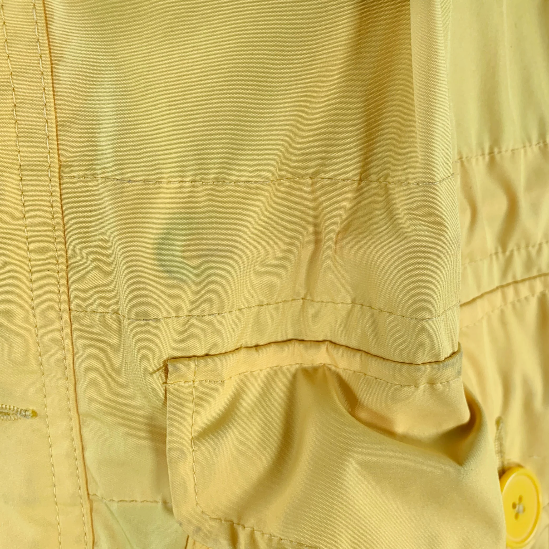 RALPH LAUREN Size L Yellow Polyester Hooded Utility Jacket - Image 9
