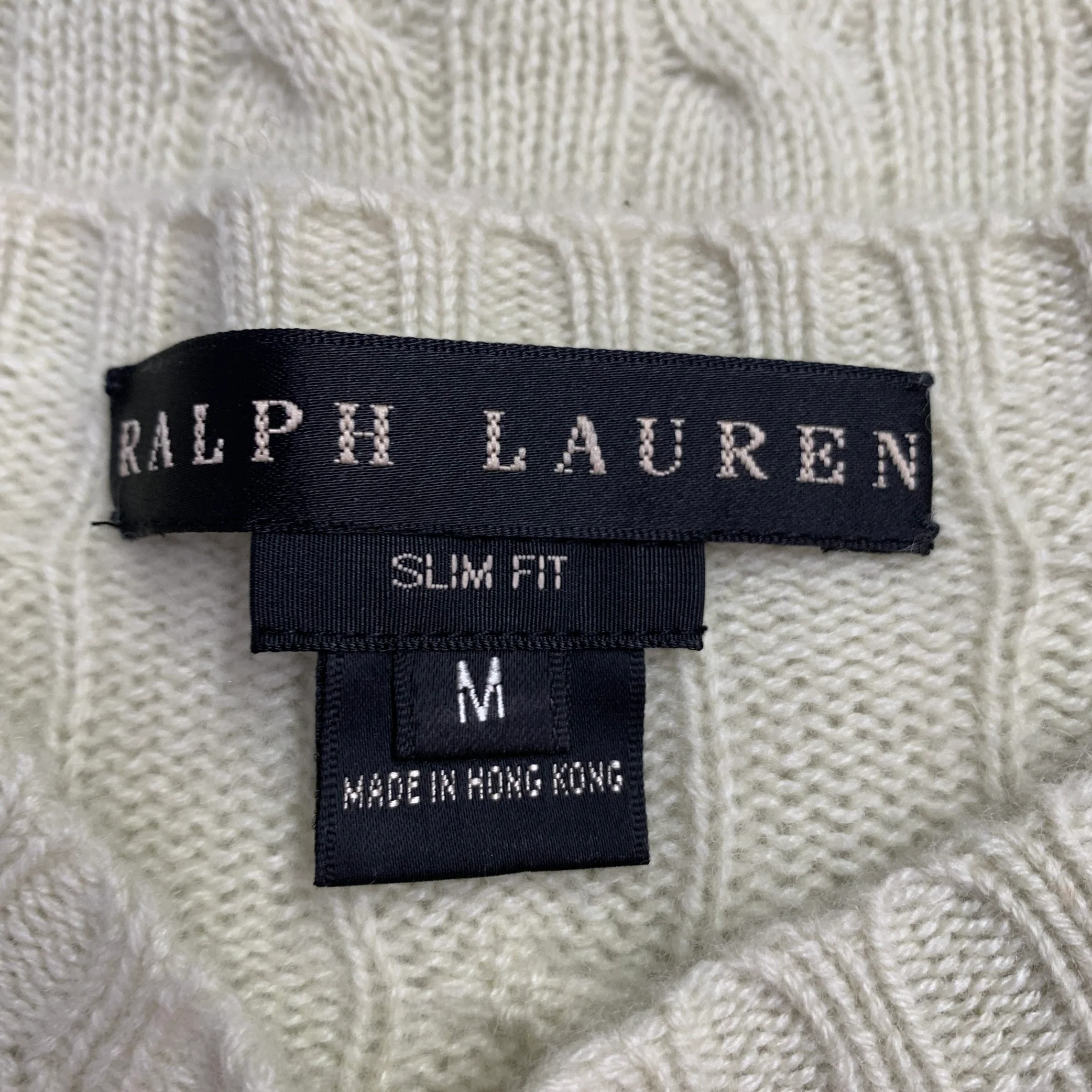 RALPH LAUREN Size M Green Chartreuse Cashmere Cable Knit Pullover - Image 5