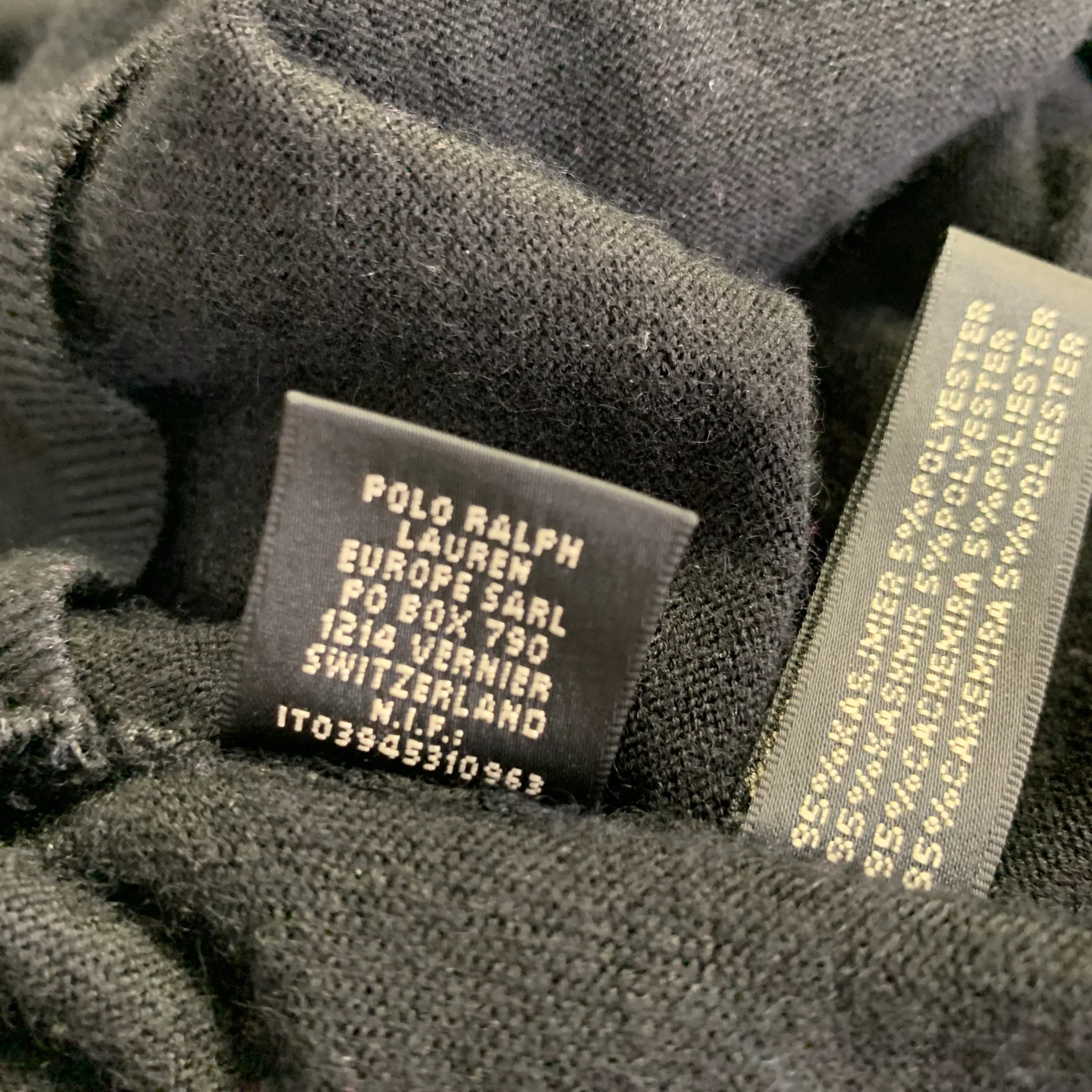 RALPH LAUREN Size S Black Cashmere/polyester Knitted Wrap Dress - Image 6