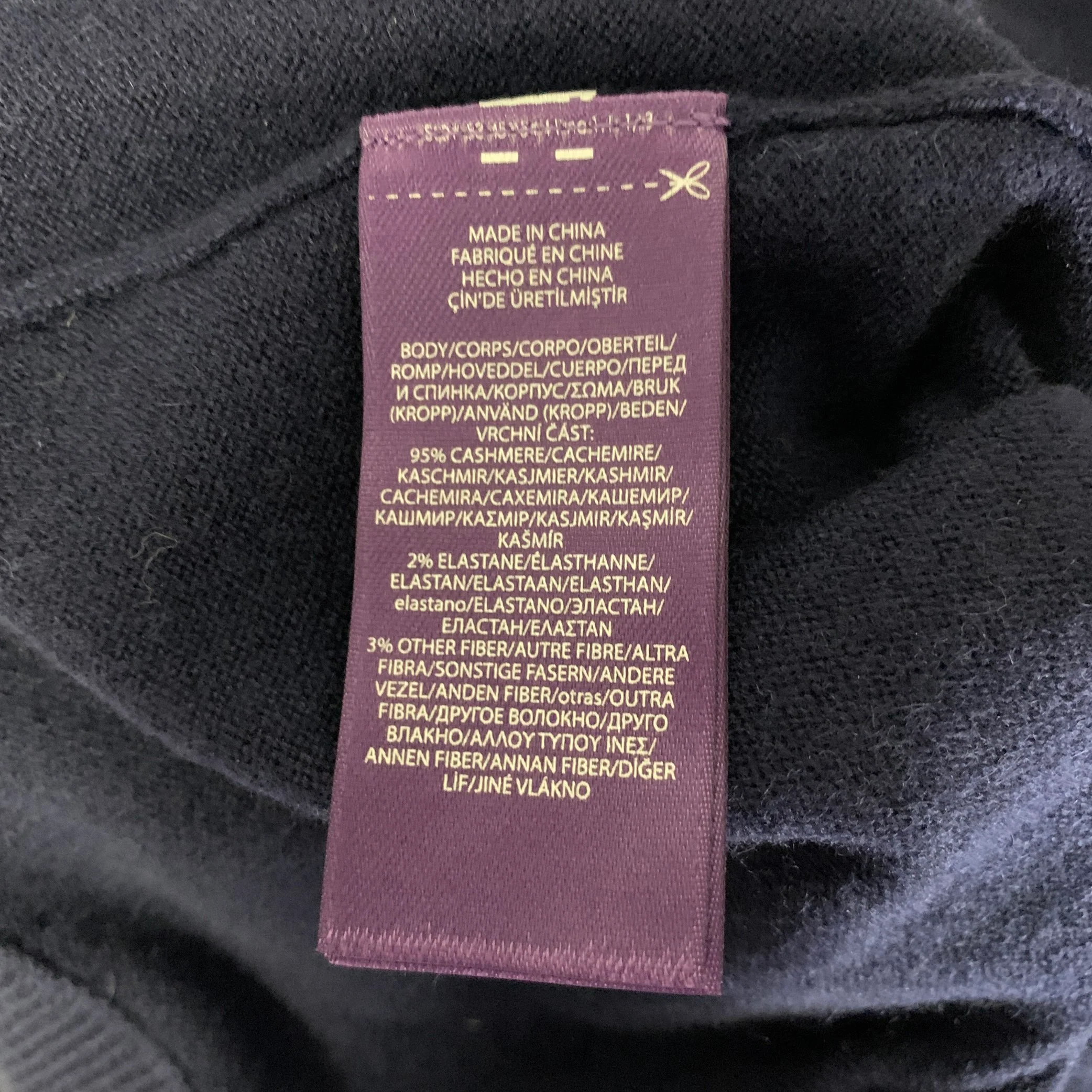 RALPH LAUREN Size S Navy Knit Cashmere Blend Sweatpants - Image 5