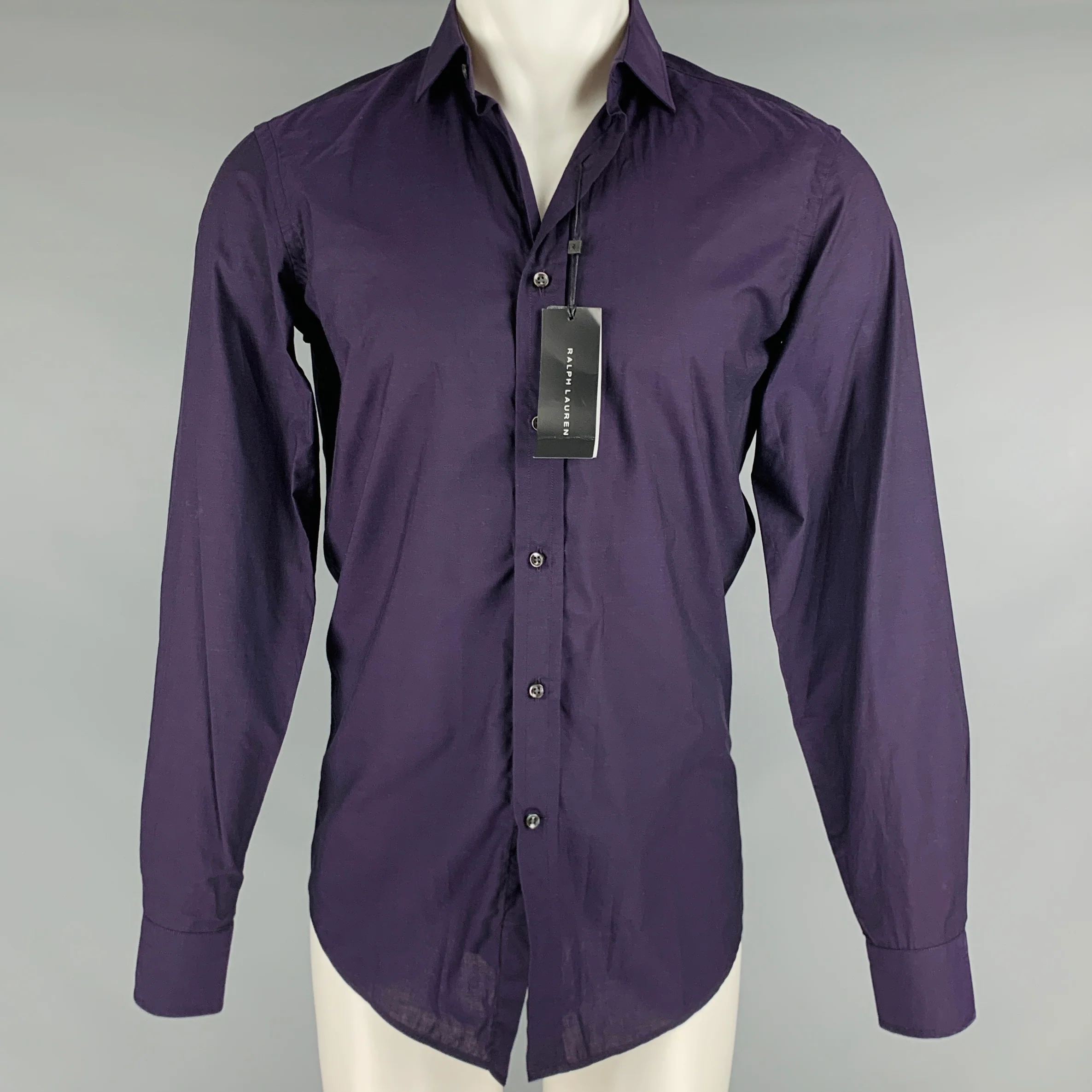 RALPH LAUREN Size S Purple Cotton Button Up Long Sleeve Shirt