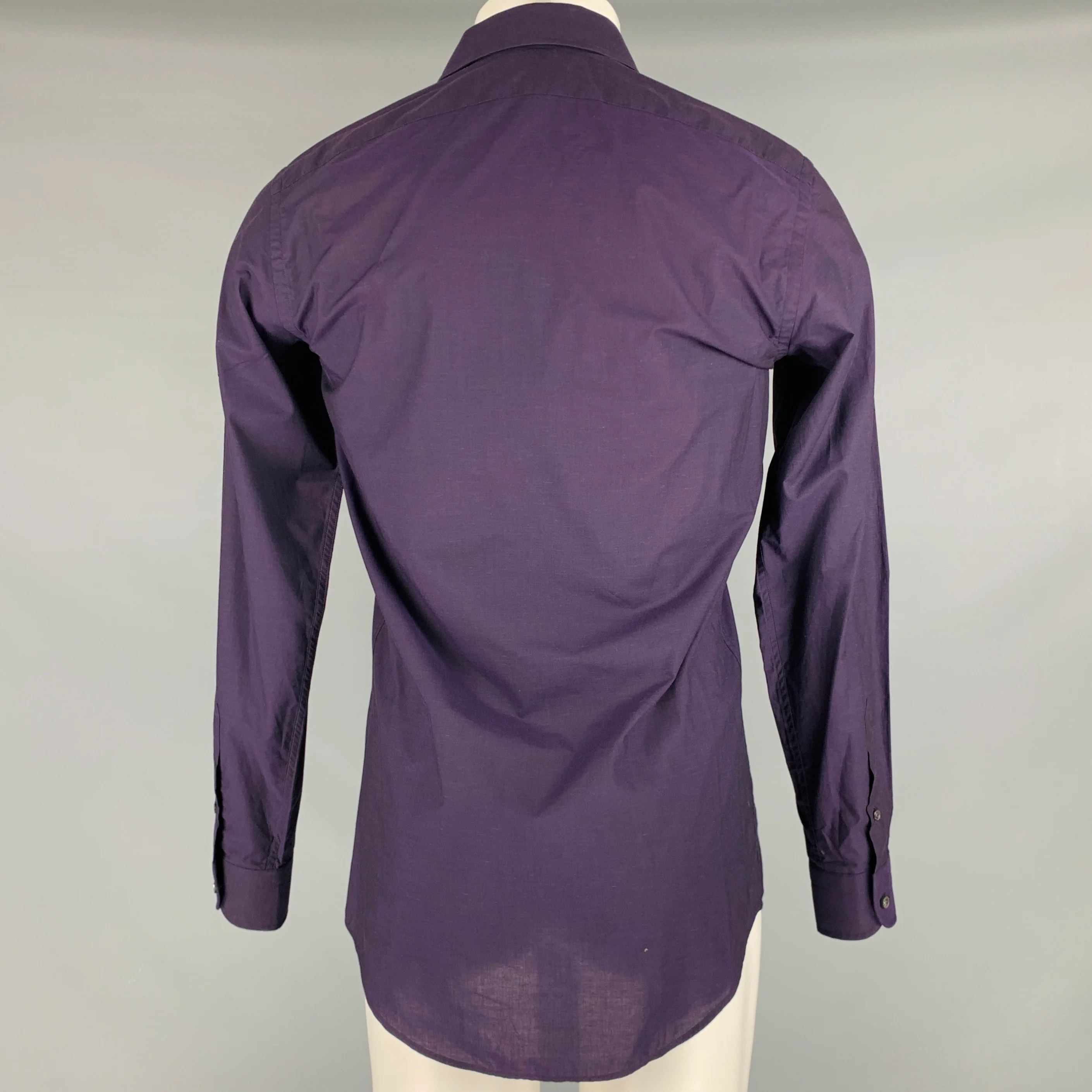 RALPH LAUREN Size S Purple Cotton Button Up Long Sleeve Shirt - Image 3