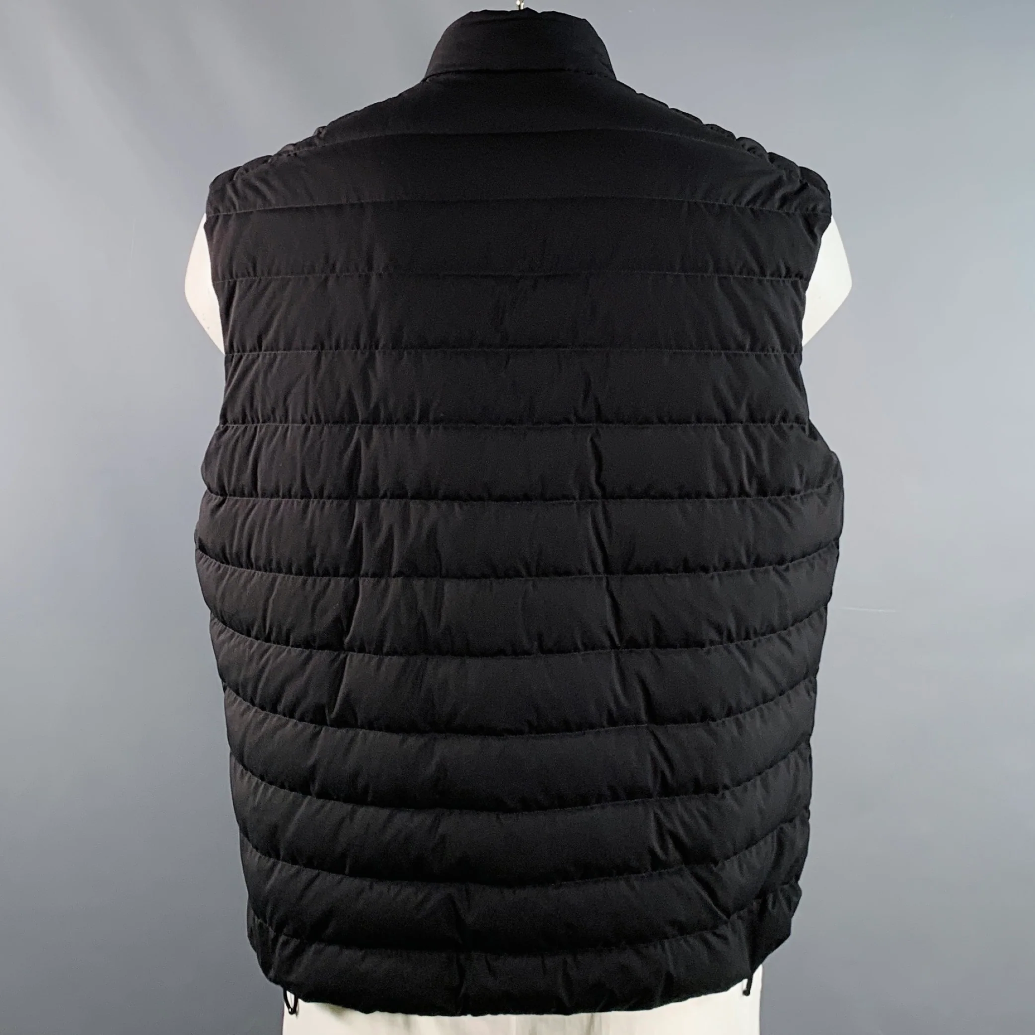 RALPH LAUREN Size XL Black Quilted Polyester Zip Pockets Vest - Image 3