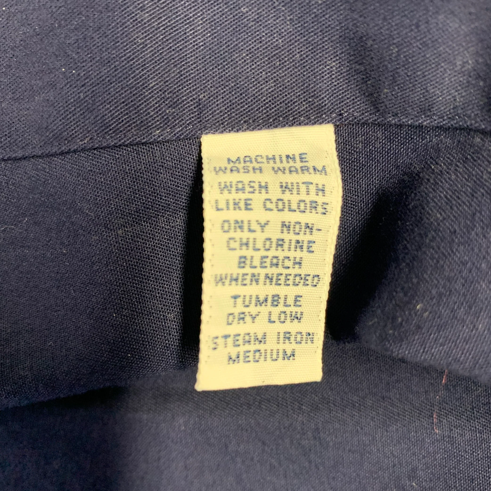 RALPH LAUREN Size XL Blake Navy Cotton Button Down Long Sleeve Shirt - Image 5