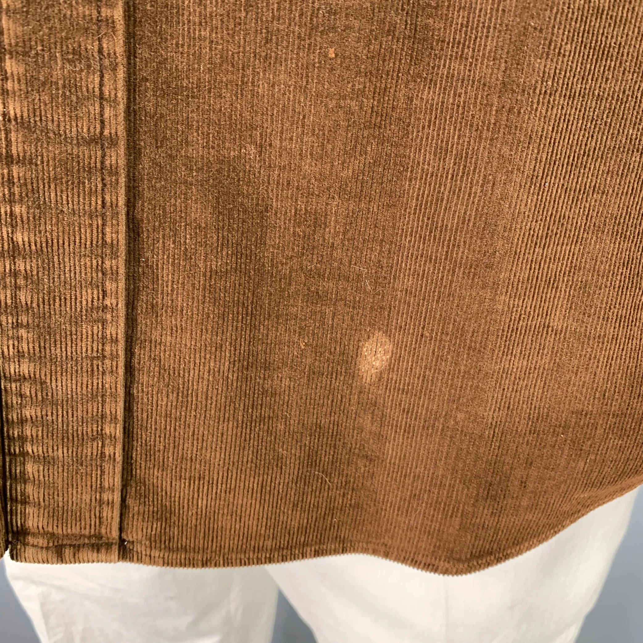 RALPH LAUREN Size XL Brown Corduroy Cotton Button Down Long Sleeve Shirt - Image 5