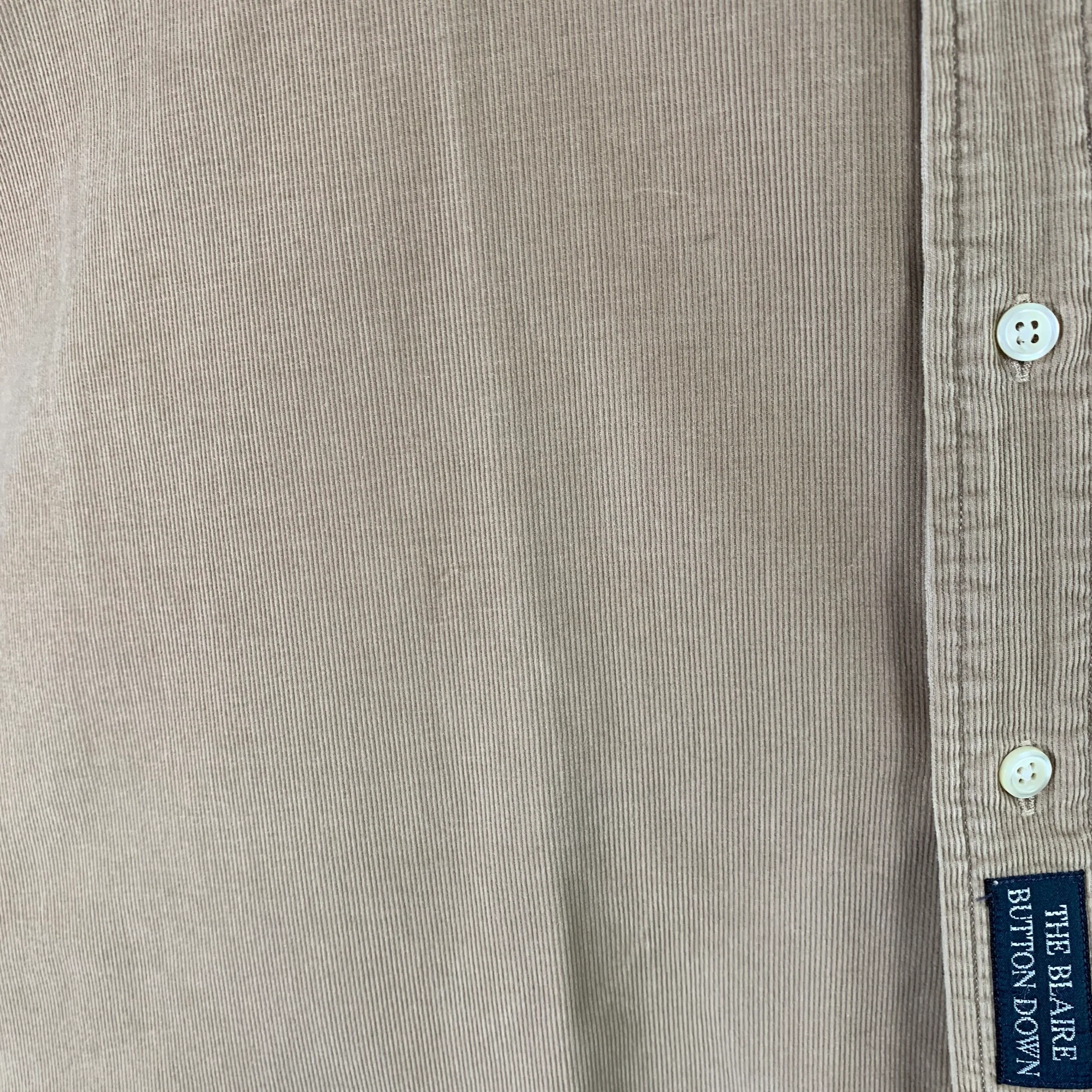 RALPH LAUREN Size XL Taupe Corduroy Cotton Button Down Long Sleeve Shirt - Image 6