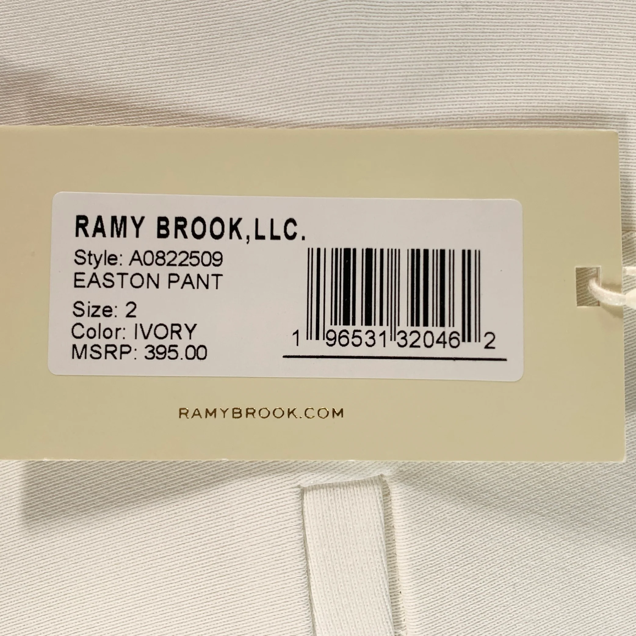 RAMY BROOK Size 2 Ivory Viscose Blend Tapered Zip Fly Dress Pants - Image 3