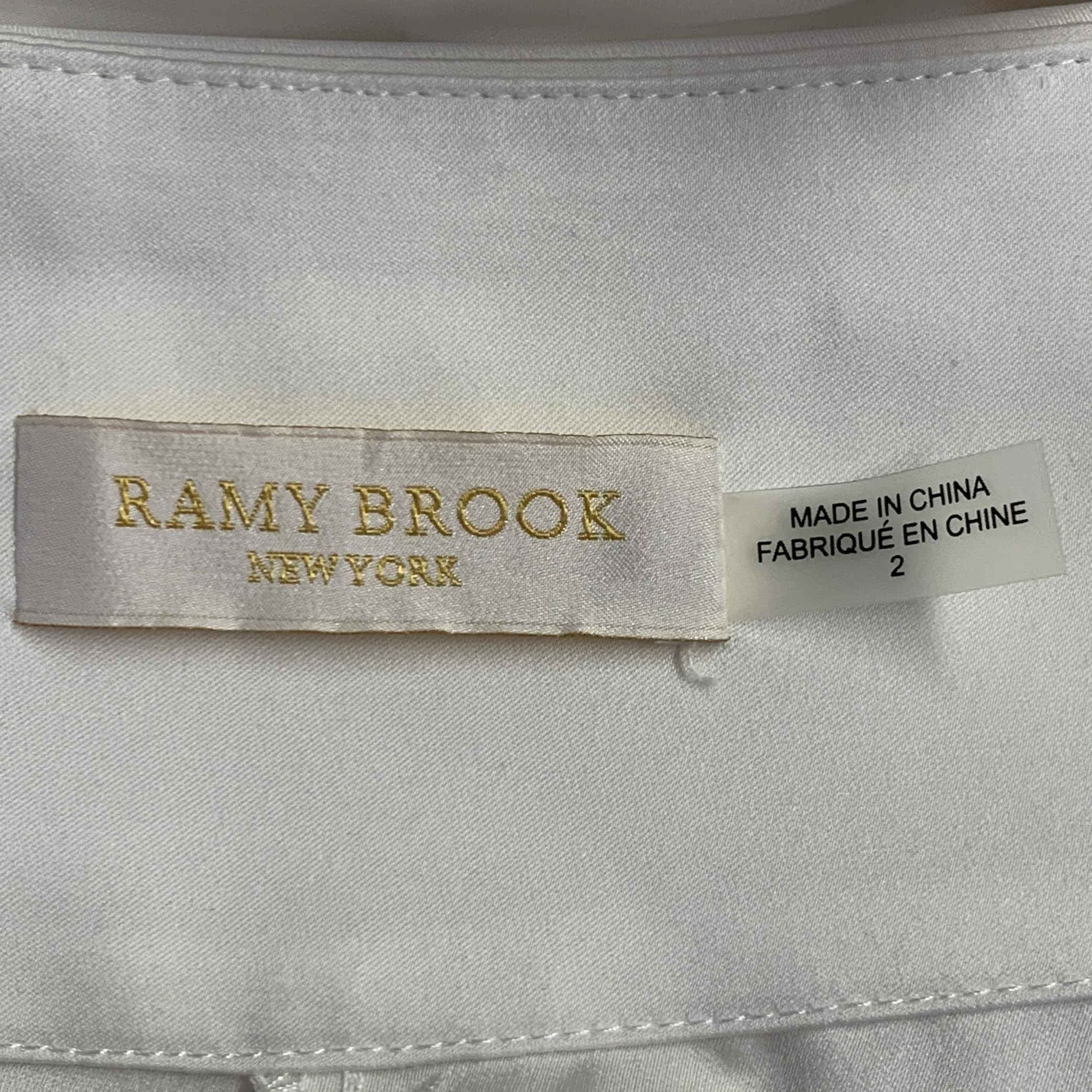 RAMY BROOK Size 2 White Wide Leg Side Zipper Dress Pants - Image 6