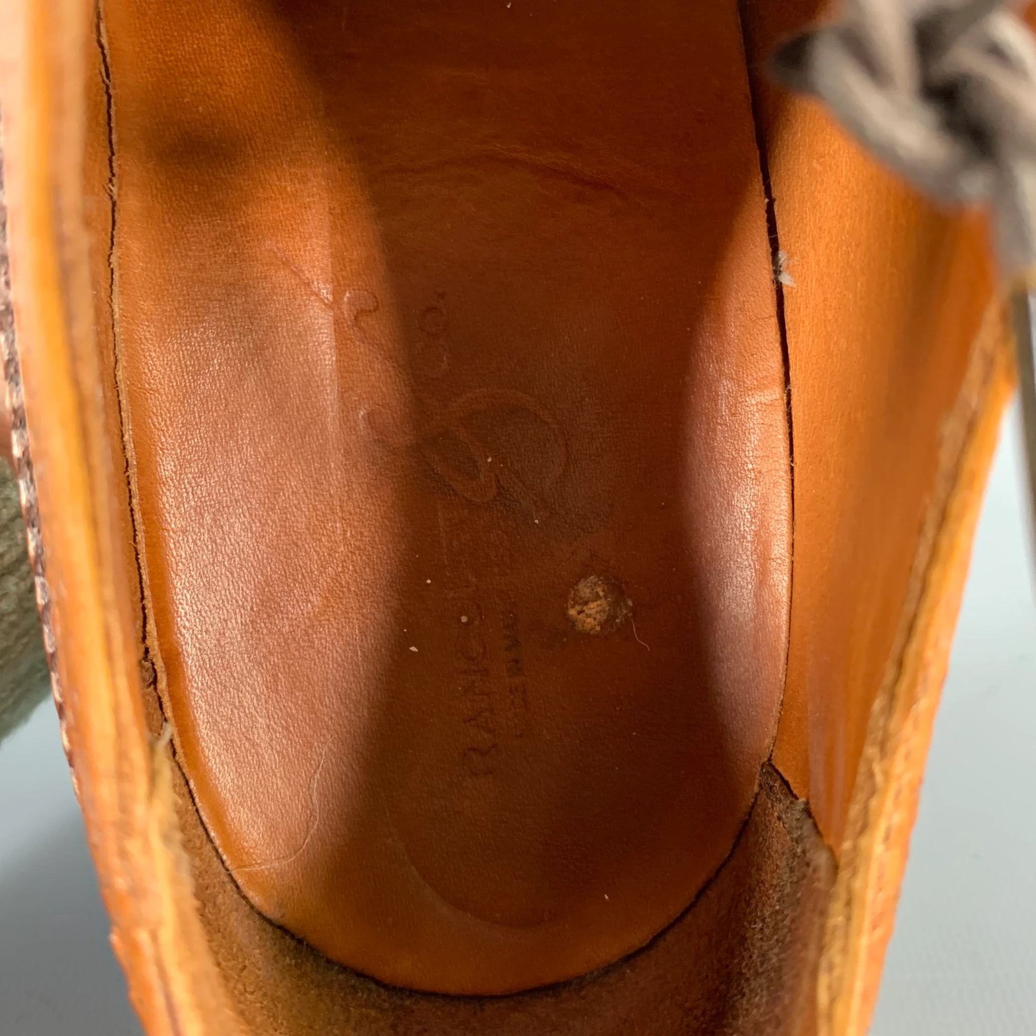 RANCOURT & CO. Size 9 Tan Caramel Leather Wingtip Lace Up Shoes - Image 8