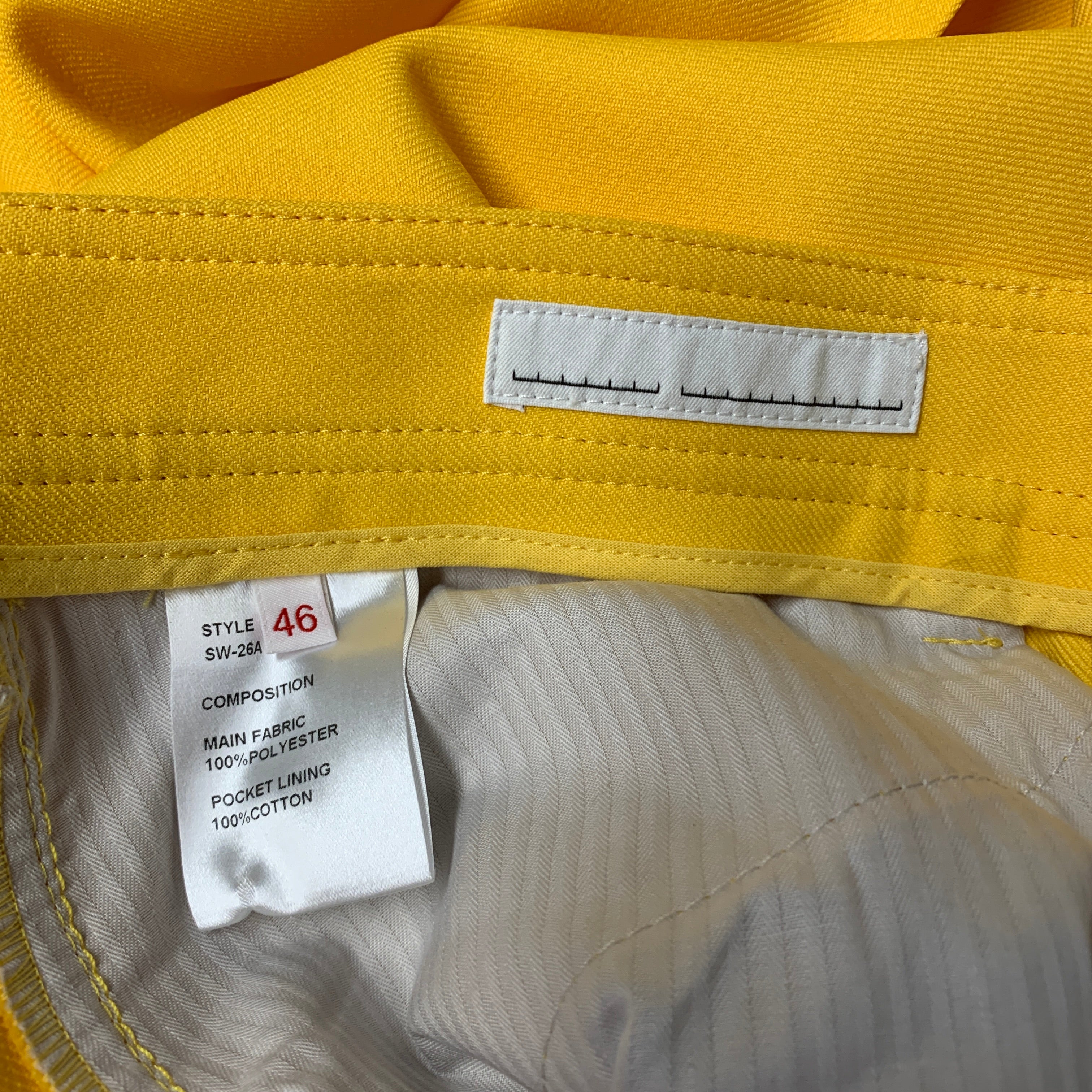 RANDOM IDENTITIES Chest Size 42 Yellow Black Polyester Notch Lapel 30 33 Suit - Image 12