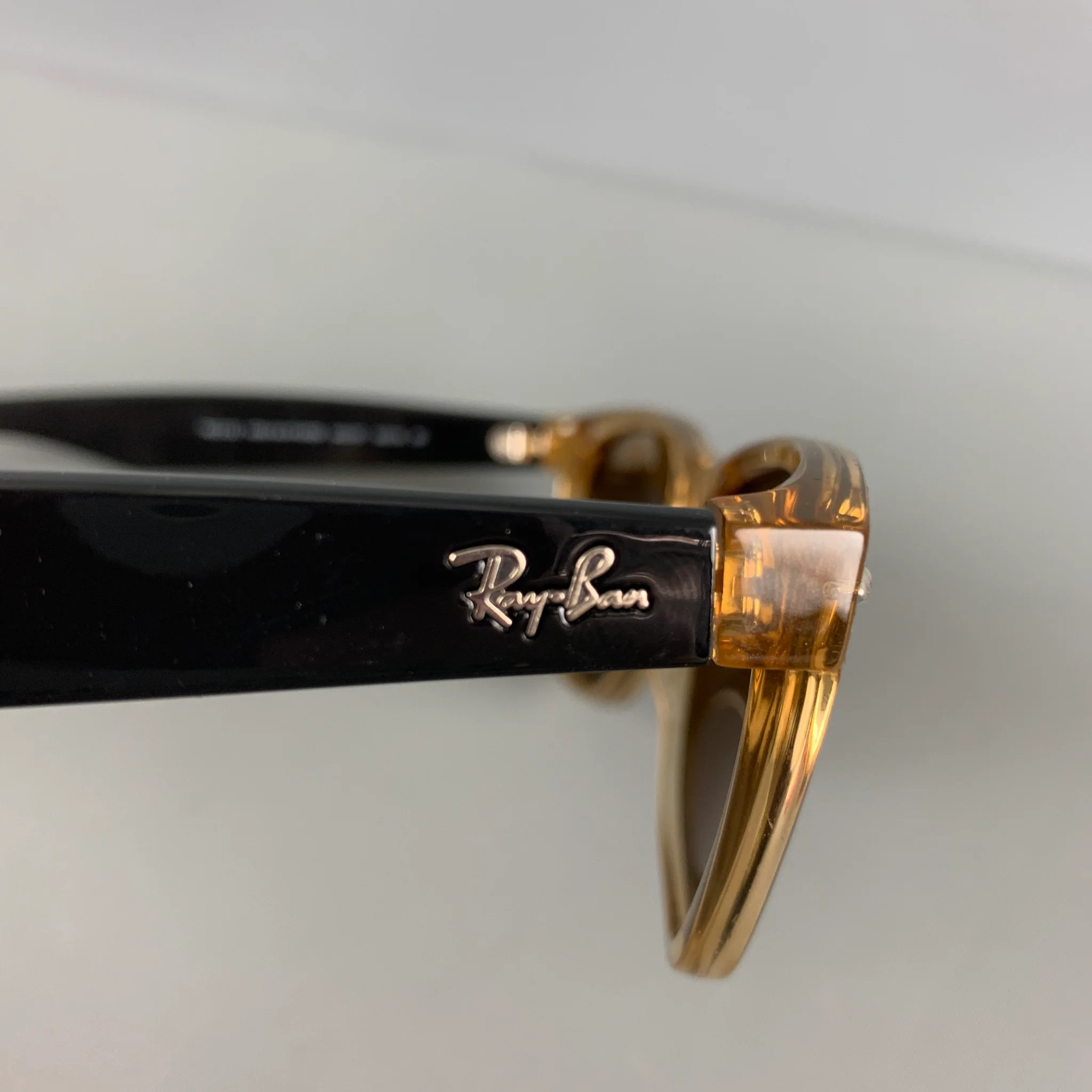 RAY-BAN Amber Black Two Tone Acetate Sunglasses & Eyewear - Image 6