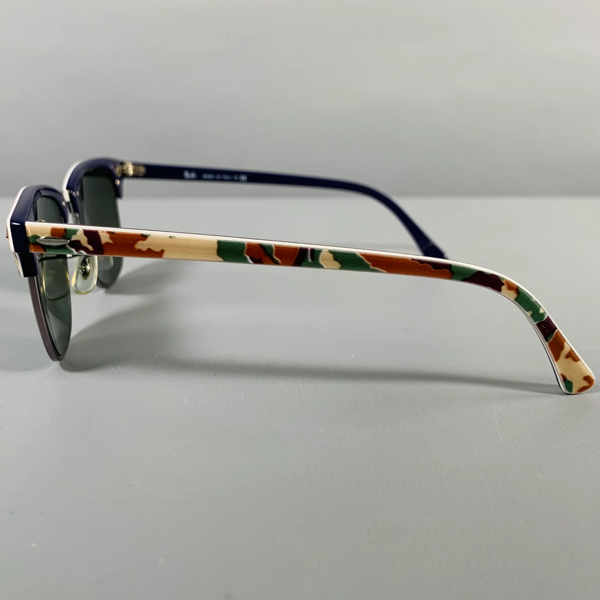 RAY-BAN -Clubmaster Classic- Multi Color Camouflage Metal Sunglasses - Image 4