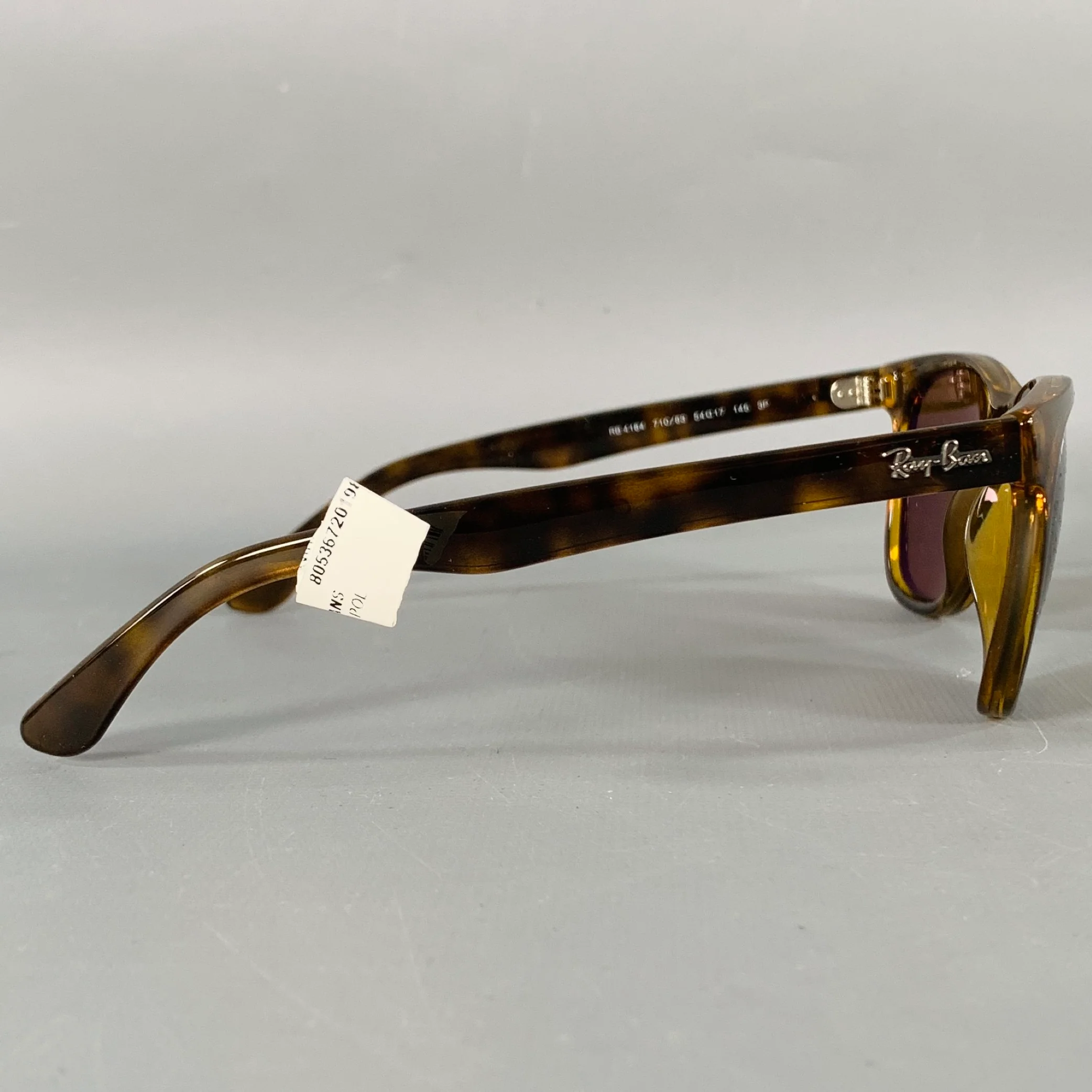 RAY-BAN Polished Light Havana Brown Beige Tortoiseshell Acetate Polarized Sunglasses - Image 2