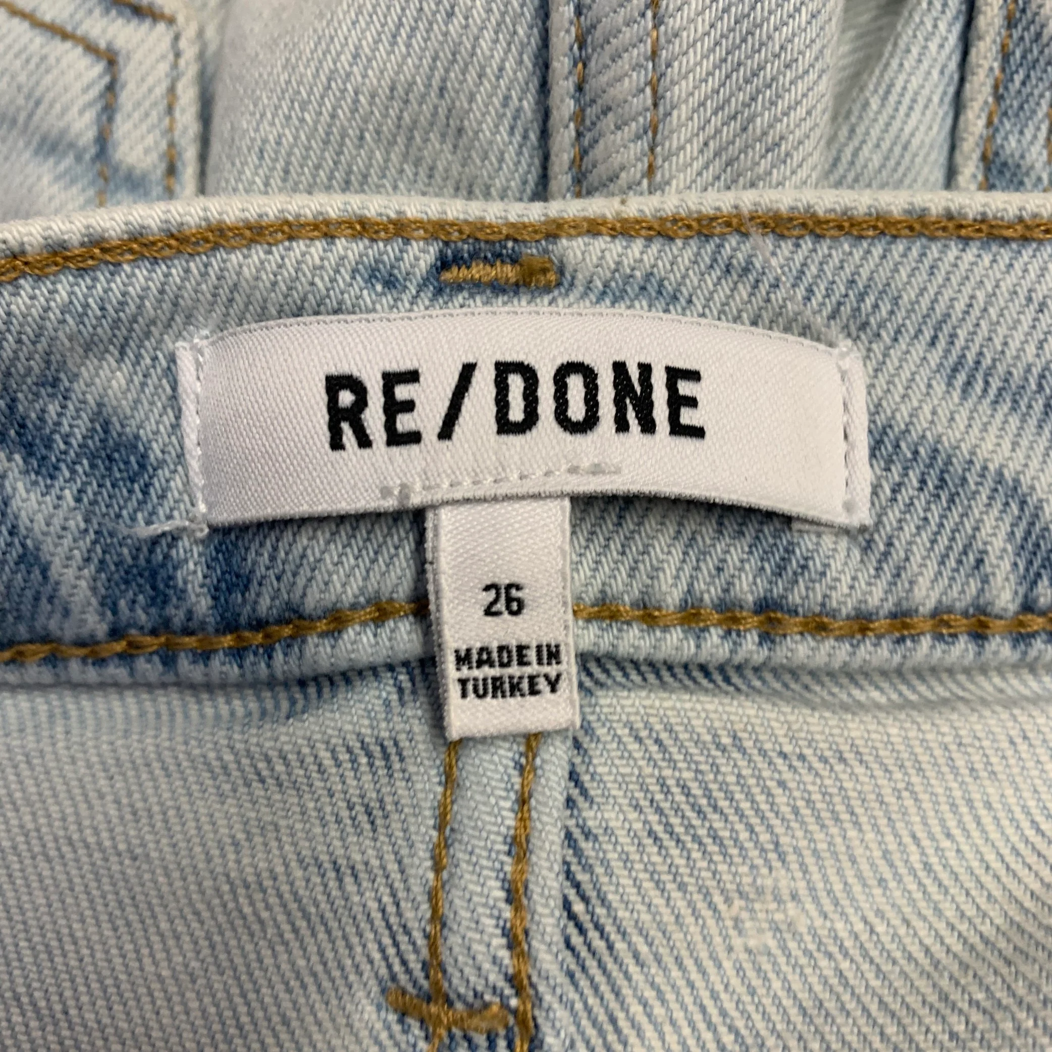 RE/DONE Size 26 90s High Rise Loose Blue Cotton Blend Button Fly Jeans - Image 7