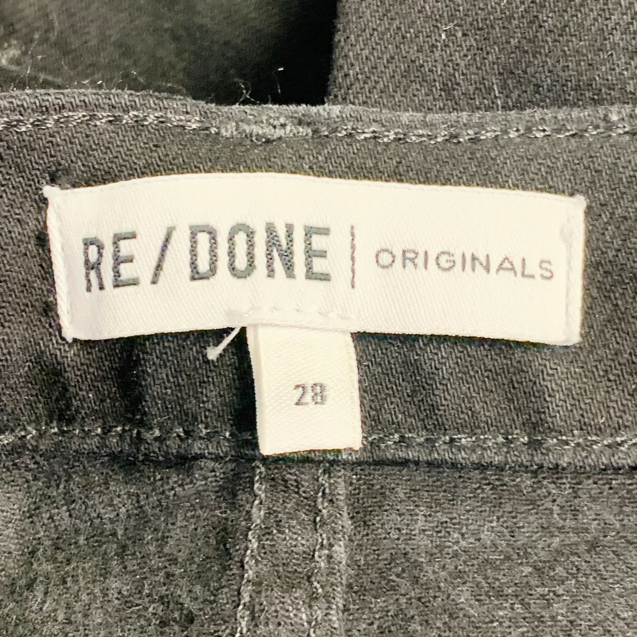 RE/DONE Size 28 Black Cotton Blend Distressed High Waisted Jeans - Image 4