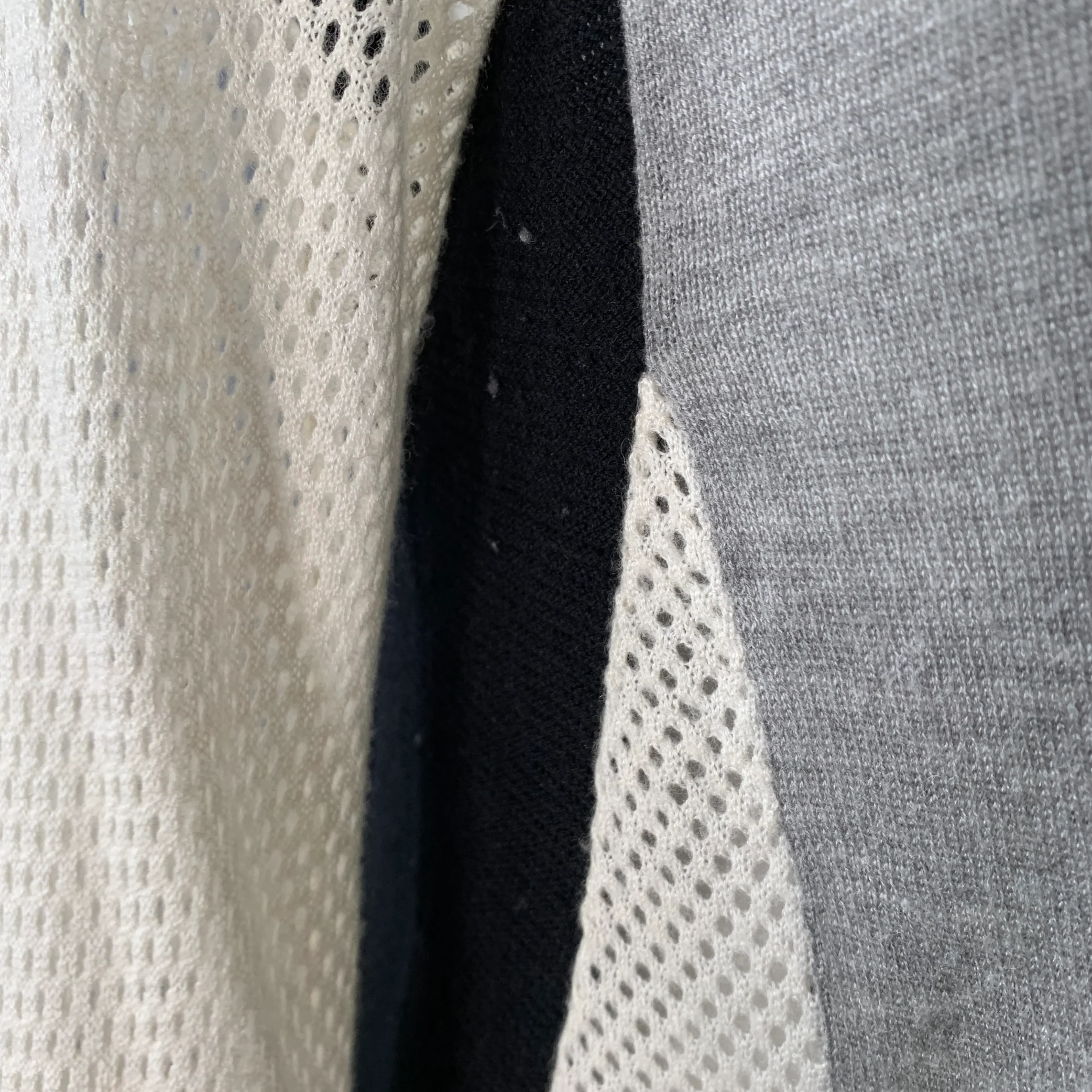 REBECCA TAYLOR Size S Grey Black White Nylon Blend Mixed Fabrics Casual Top - Image 5