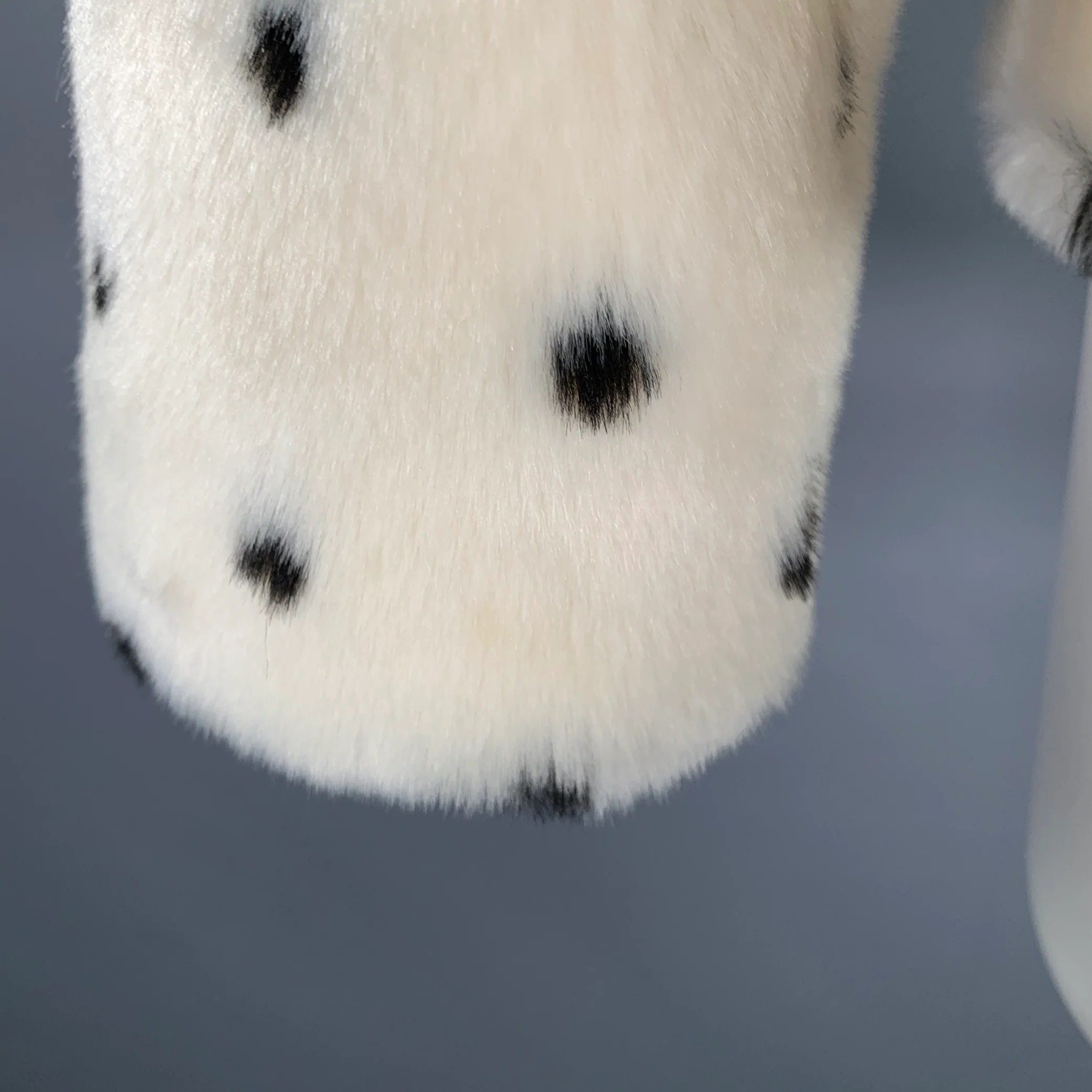 REBECCA TAYLOR Size S White Black Acrylic Dots Faux Fur Snaps Jacket - Image 6