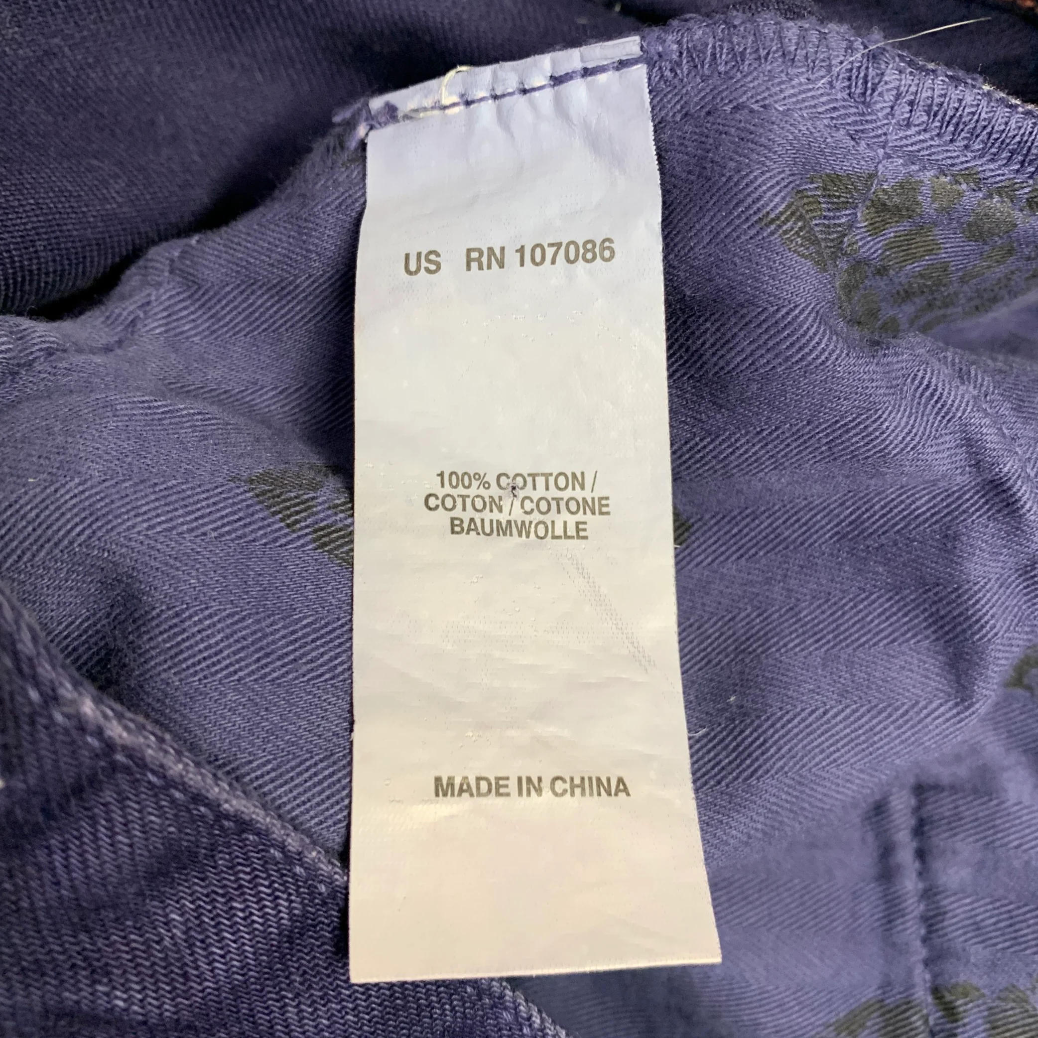 RED EAR VILLAGE INDUSTRIES by Paul Smith Size 32 Blue Cotton Denim Jeans - Image 7