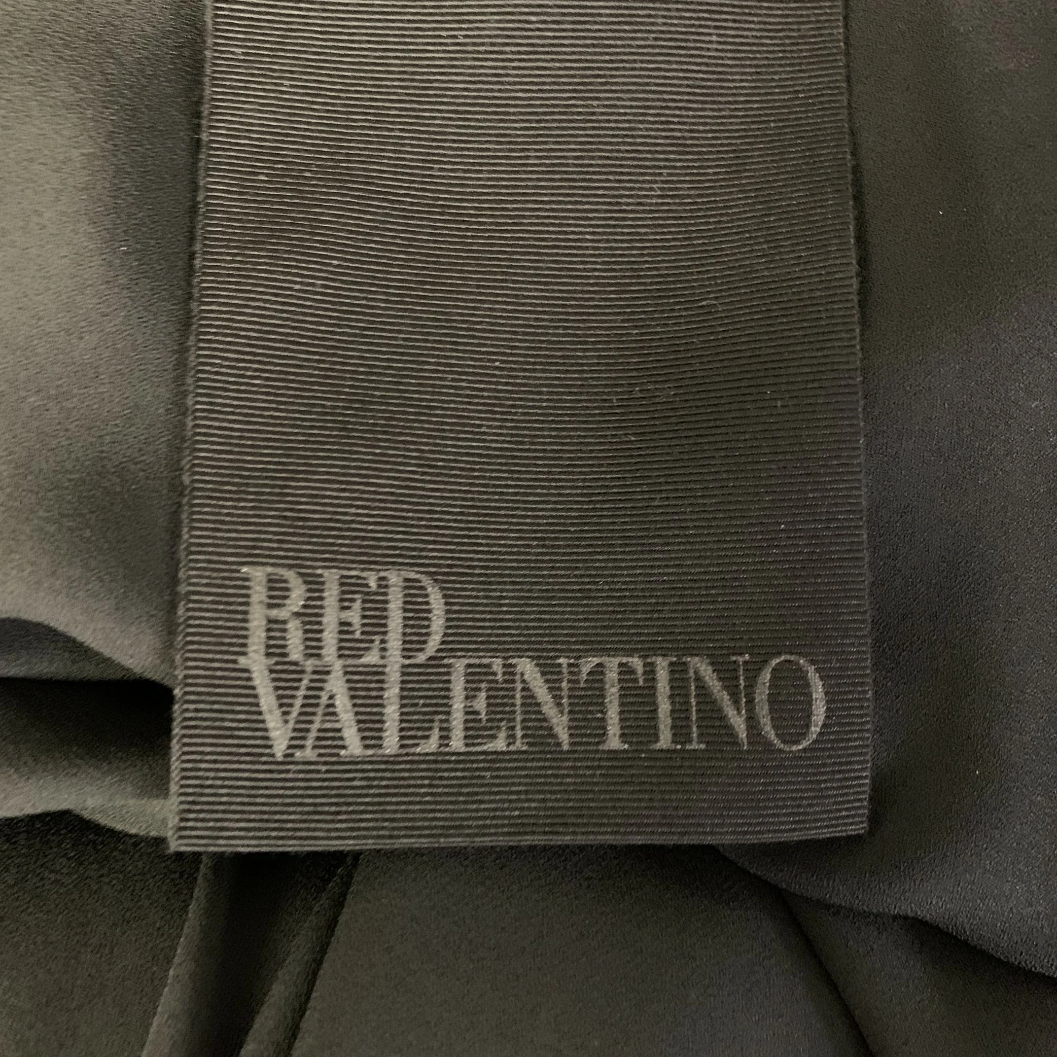 RED VALENTINO Size 6 Black Polyester Slip Knee-Length Cocktail Dress - Image 5