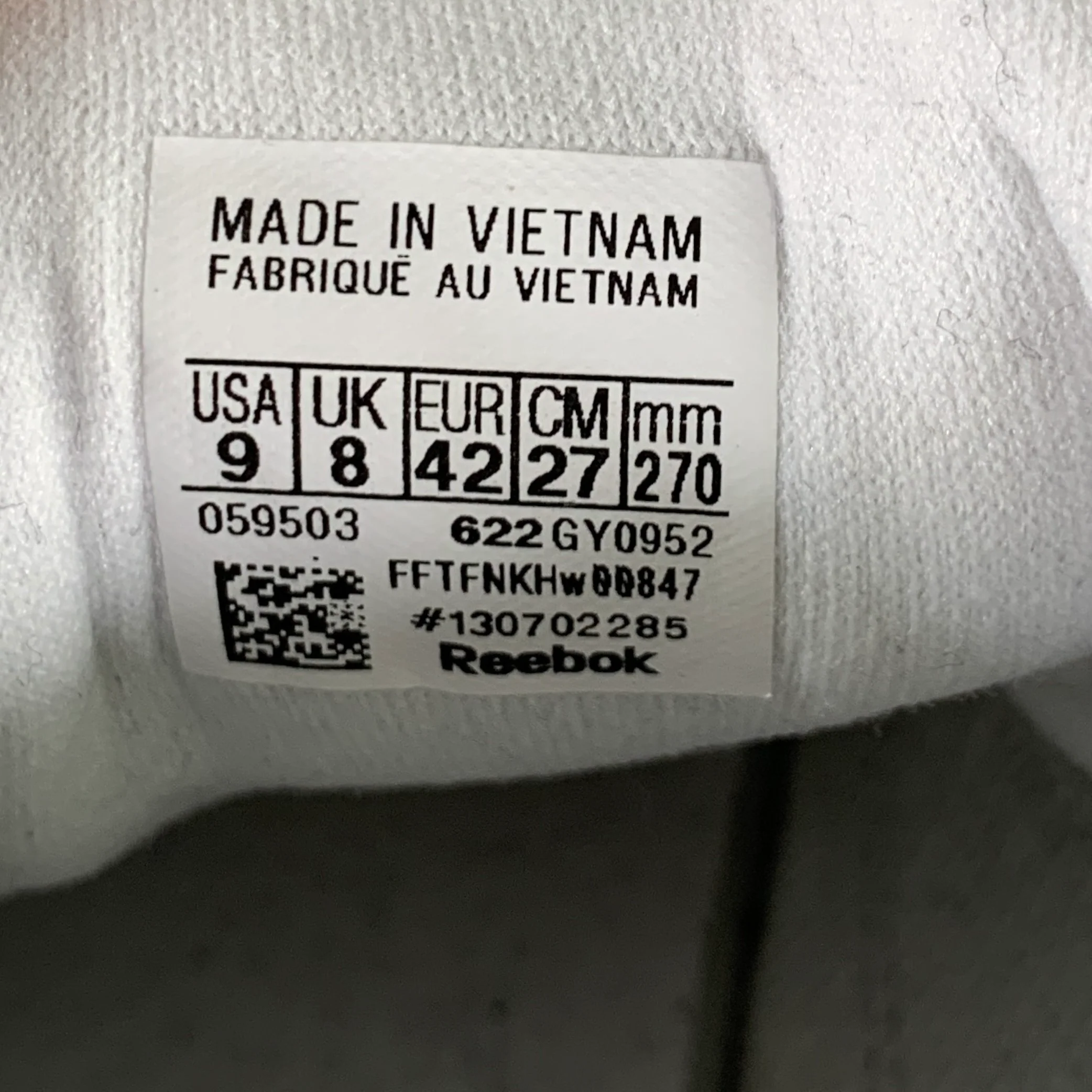 REEBOK Size 9 White Mixed Patterns Leather Runner Sneakers - Image 8
