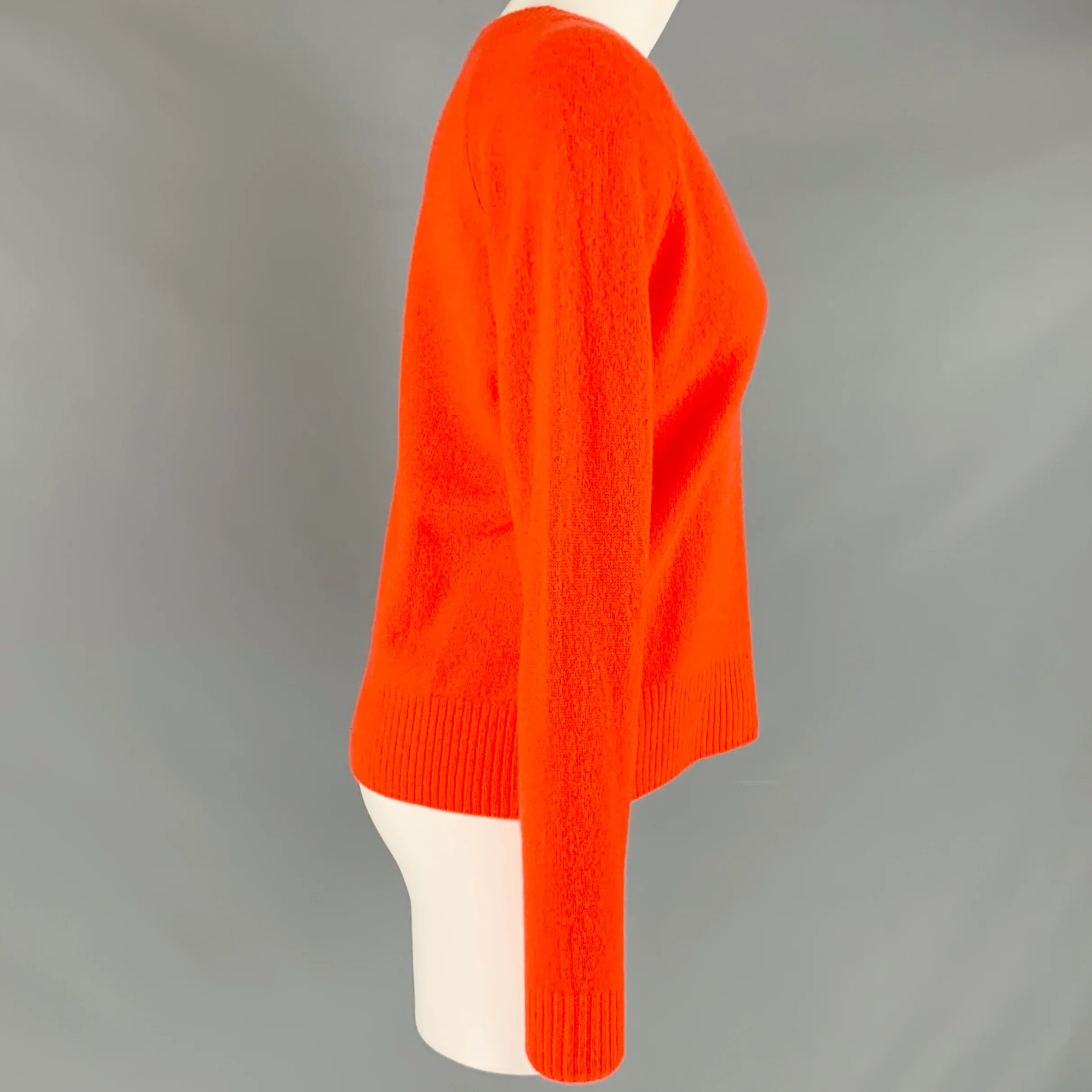 REFORMATION Size XS Orange Cashmere V Neck Sweater - Image 2